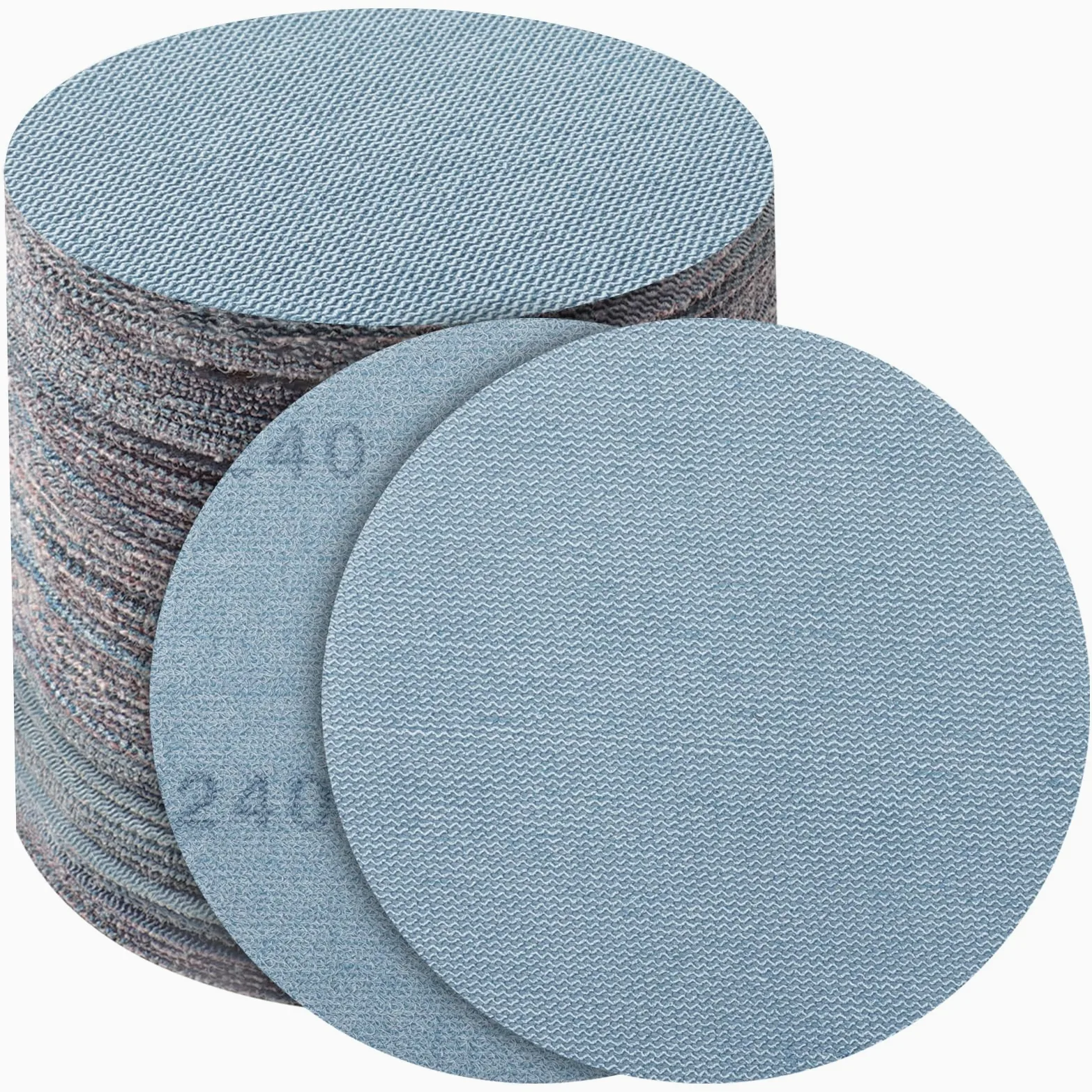 50 sztuk papieru ściernego, mocowane na rzep 125 mm, siatka szlifierska, tarcza szlifierska 240, do samochodu, metalu, drewna, szlifierek mimośrodowych i szlifierek do suchej zabudowy