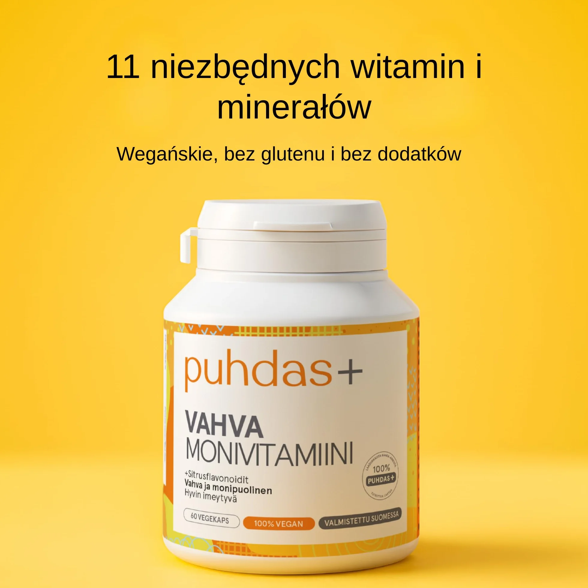 Starke Multivitaminy A–Z | Wysokodawkowane | Witaminy i Minerały | 60 Wegańskich Kapsułek | Wyprodukowano w Finlandii
