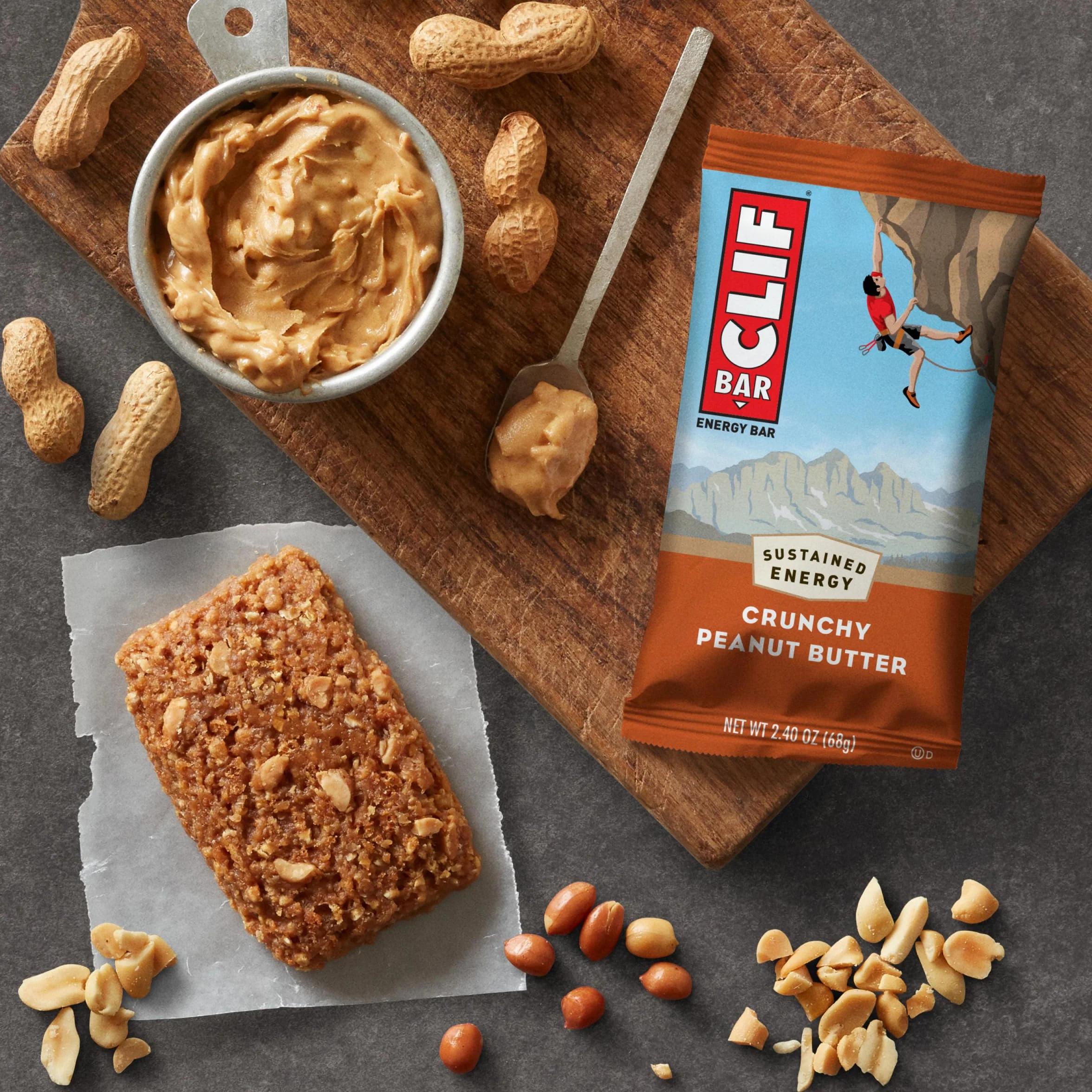 Clif Bar Crunchy Peanut Butter Energy Bars, 12 barów / pudełko