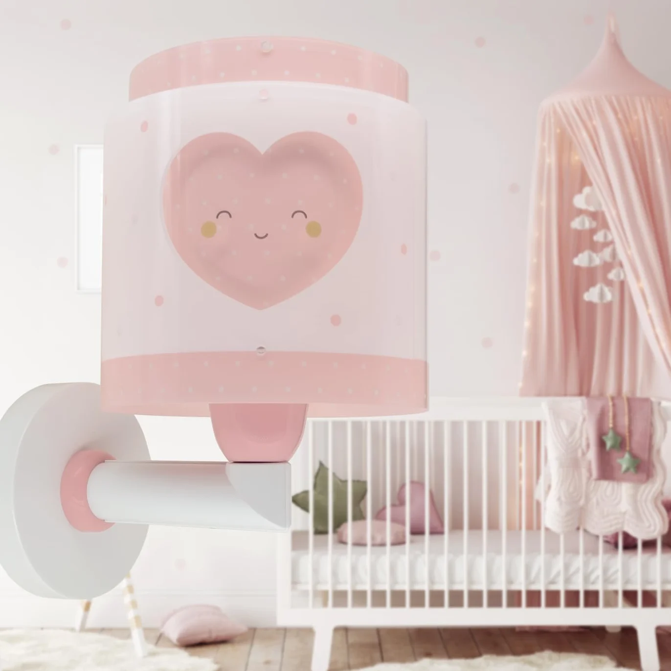 Dziecięcy kinkiet Dalber Baby Dreams Różowe Serce