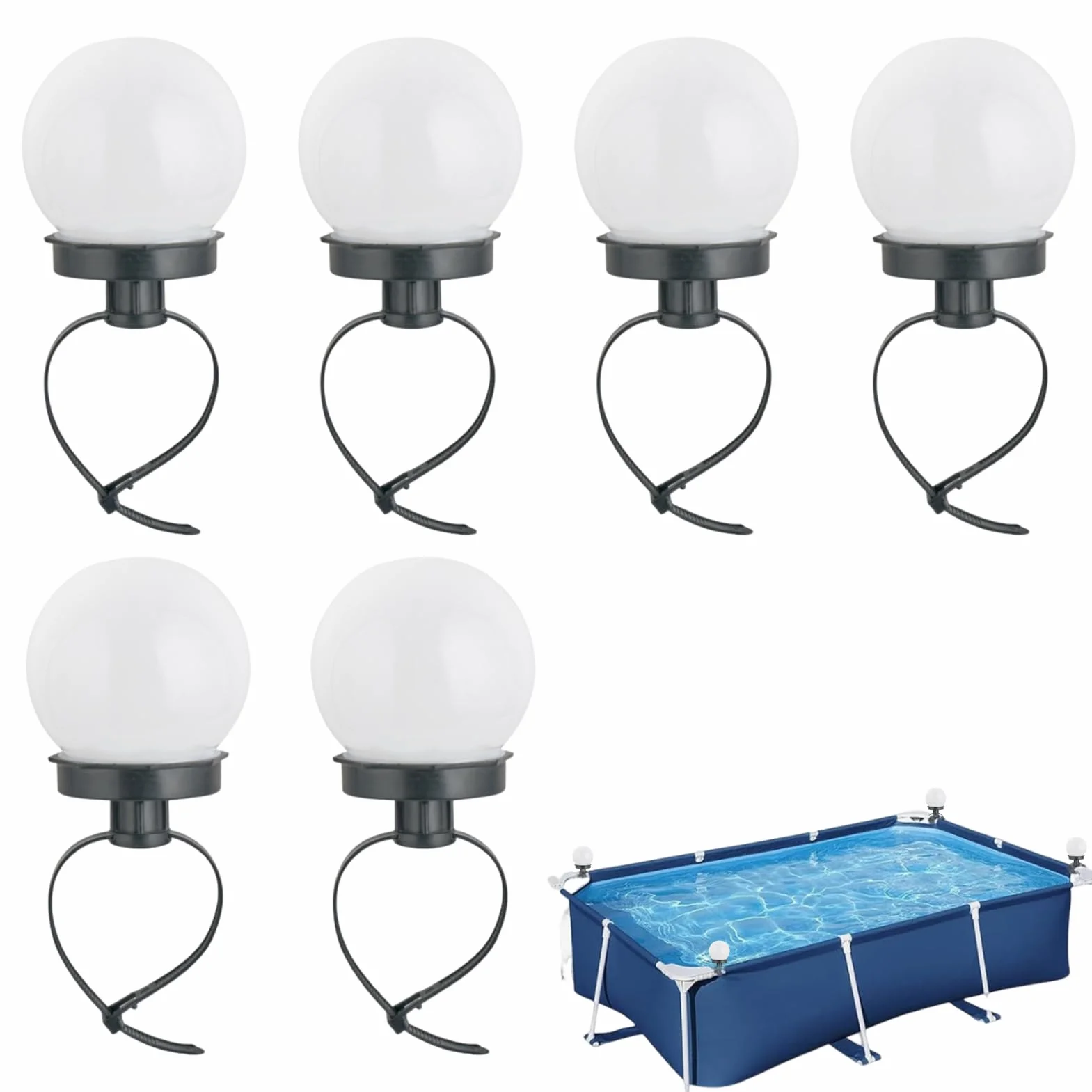 Oświetlenie basenowe LED Solarne, wodoodporne lampki nocne do pływania | Wodoodporna dekoracja ogrodzenia basenu IP65,Akcesoria do dekoracji basenów, lampy solarne LED na zewnątrz, trwałe