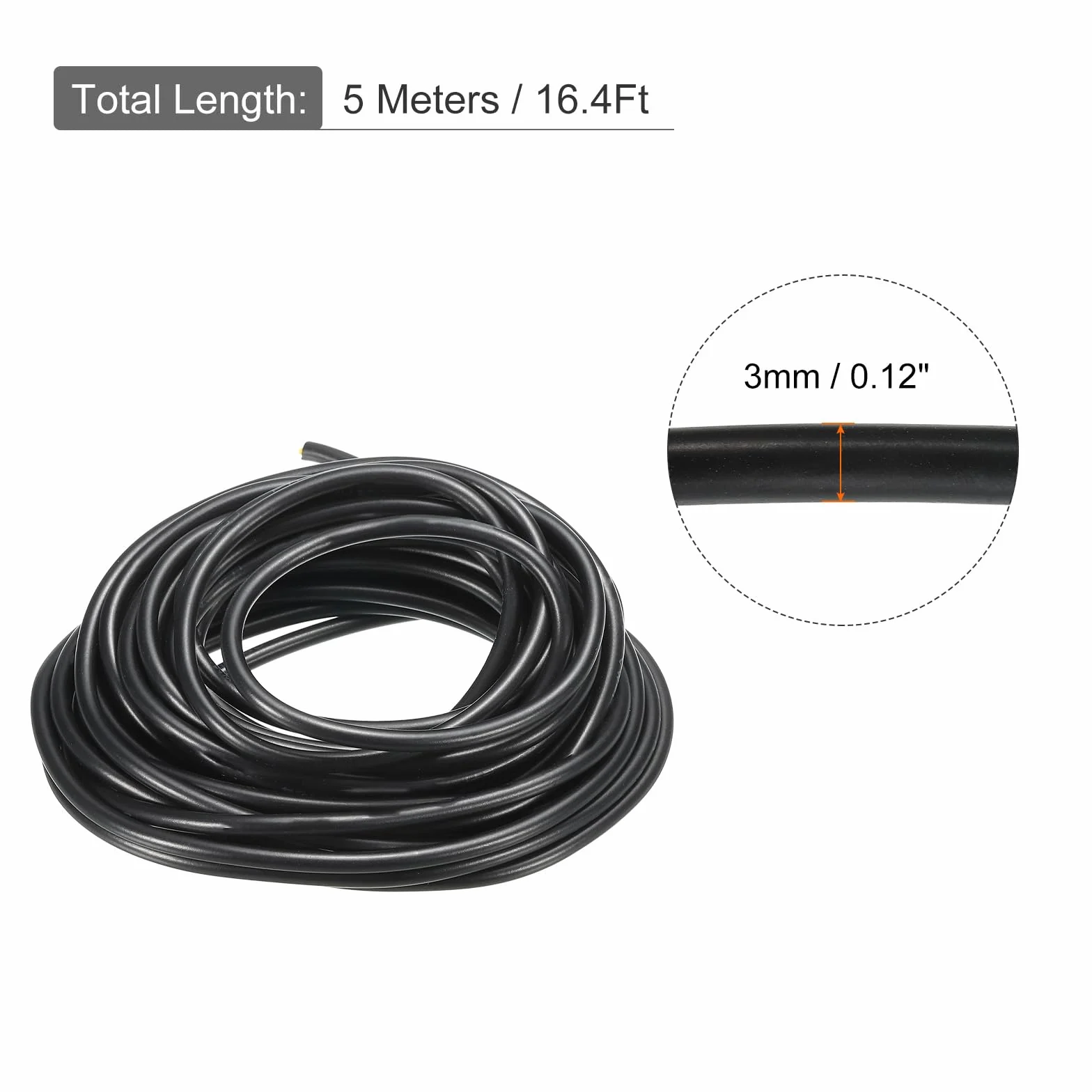 QUARKZMAN 26AWG kabel elektryczny 3 przewody LED oświetlenie kabel ocynkowany miedziany 5m niskie napięcie obudowa PVC elastyczny przedłużacz czarny do taśm LED lamp oświetleniowych