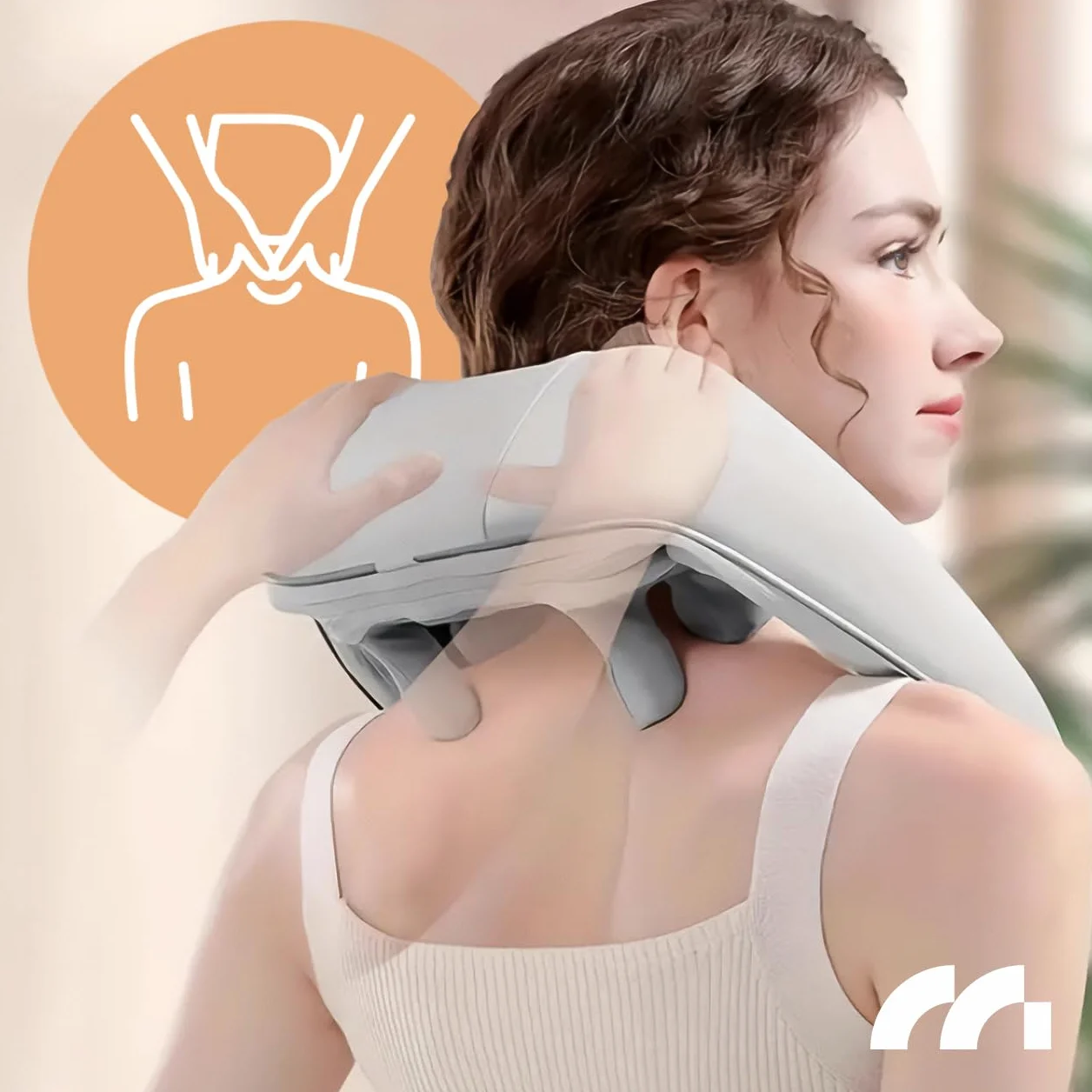 MalTec Masażer karku, pleców, karku, Shiatsu, bezprzewodowy, pas do masażu, ogrzewanie, ugniatanie, łagodzenie bólu mięśni i karku