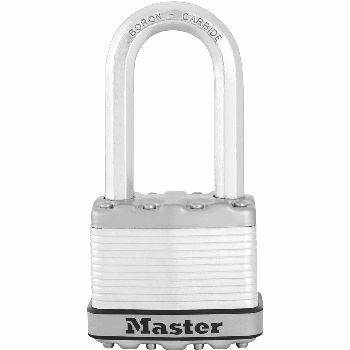 MASTER LOCK Kłódka o bardzo wysokim poziomie bezpieczeństwa, poziom bezpieczeństwa 9/10, zewnętrzna, klucz, stal laminowana, odporna na warunki atmosferyczne, średnia szekla
