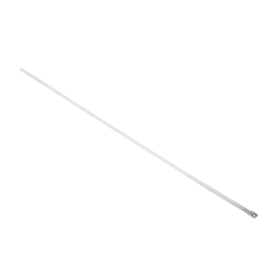 100 sztuk 21,7 cala ze stali nierdzewnej powlekane opaski zaciskowe do kabli blokujących(100 stücke 21,7 Zoll Edelstahl Auspuff Wrap Beschichtete Locking Kabelbinder