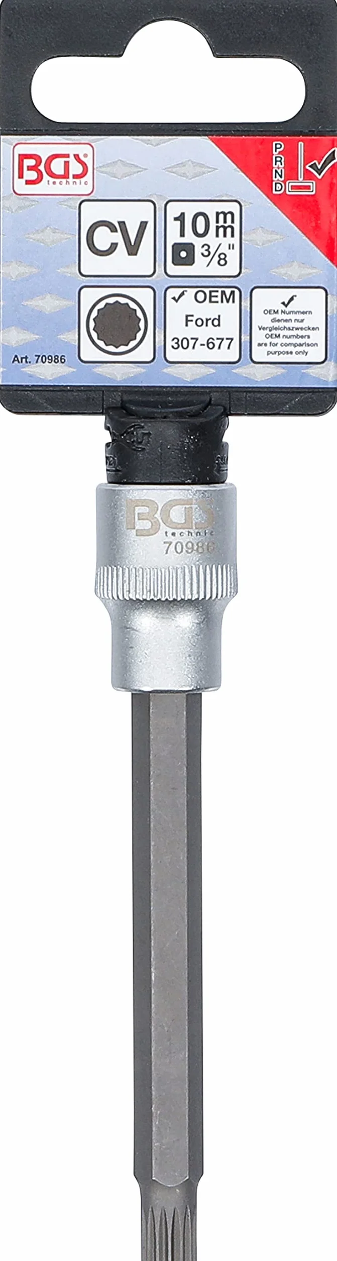 BGS 70986 | Nasadka specjalna do bitów | 10 mm (3/8") | wieloklin wewnętrzny (do XZN) | do Ford Power Shift DPS6 / 6DCT250