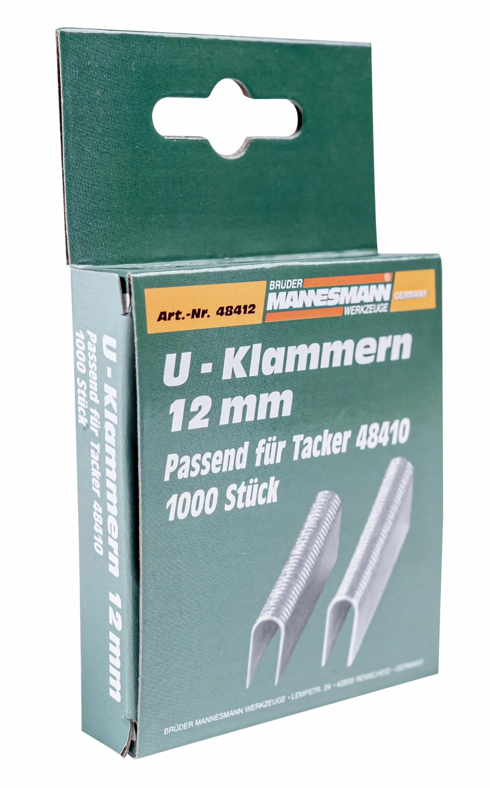 Brueder Mannesmann M48412 Zszywki zapasowe w kształcie litery U