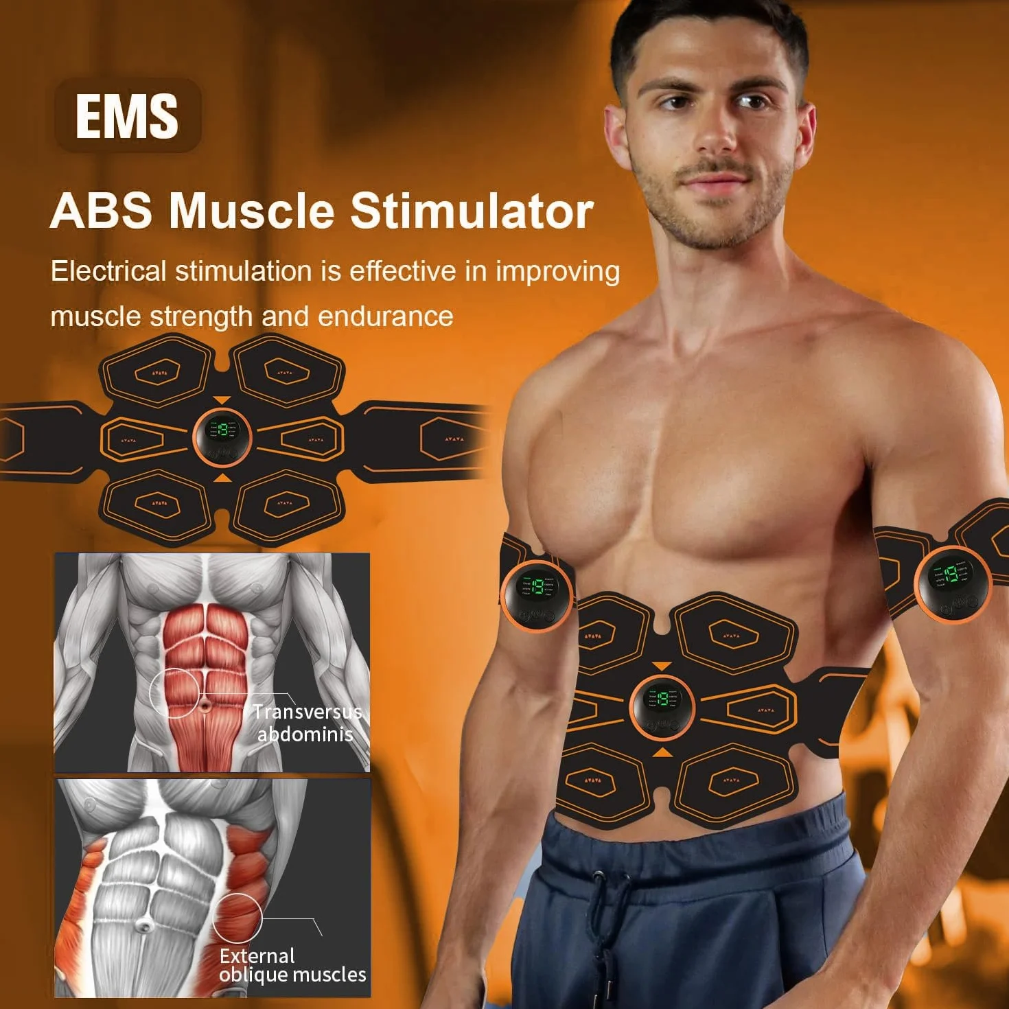 Elektrostymulator Mięśni EMS Brzucha Pasek