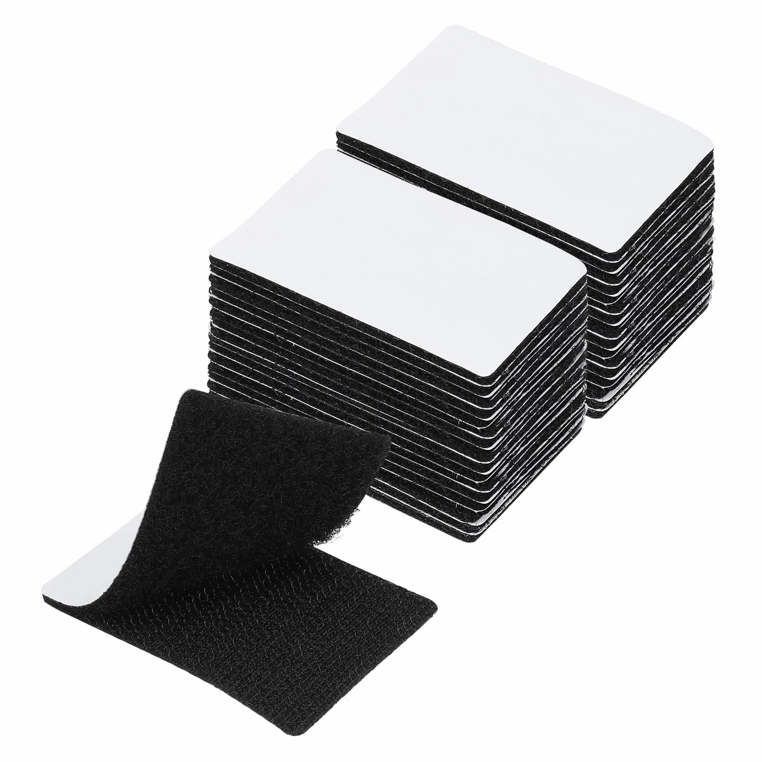 PATIKIL 4 x 6 cm kropki na rzep, 16 zestawów prostokątnej taśmy samoprzylepnej z mieszanką nylonu, mocne zapięcia, dwustronne paski samoprzylepne do biura, domu, rękodzieła, czarny