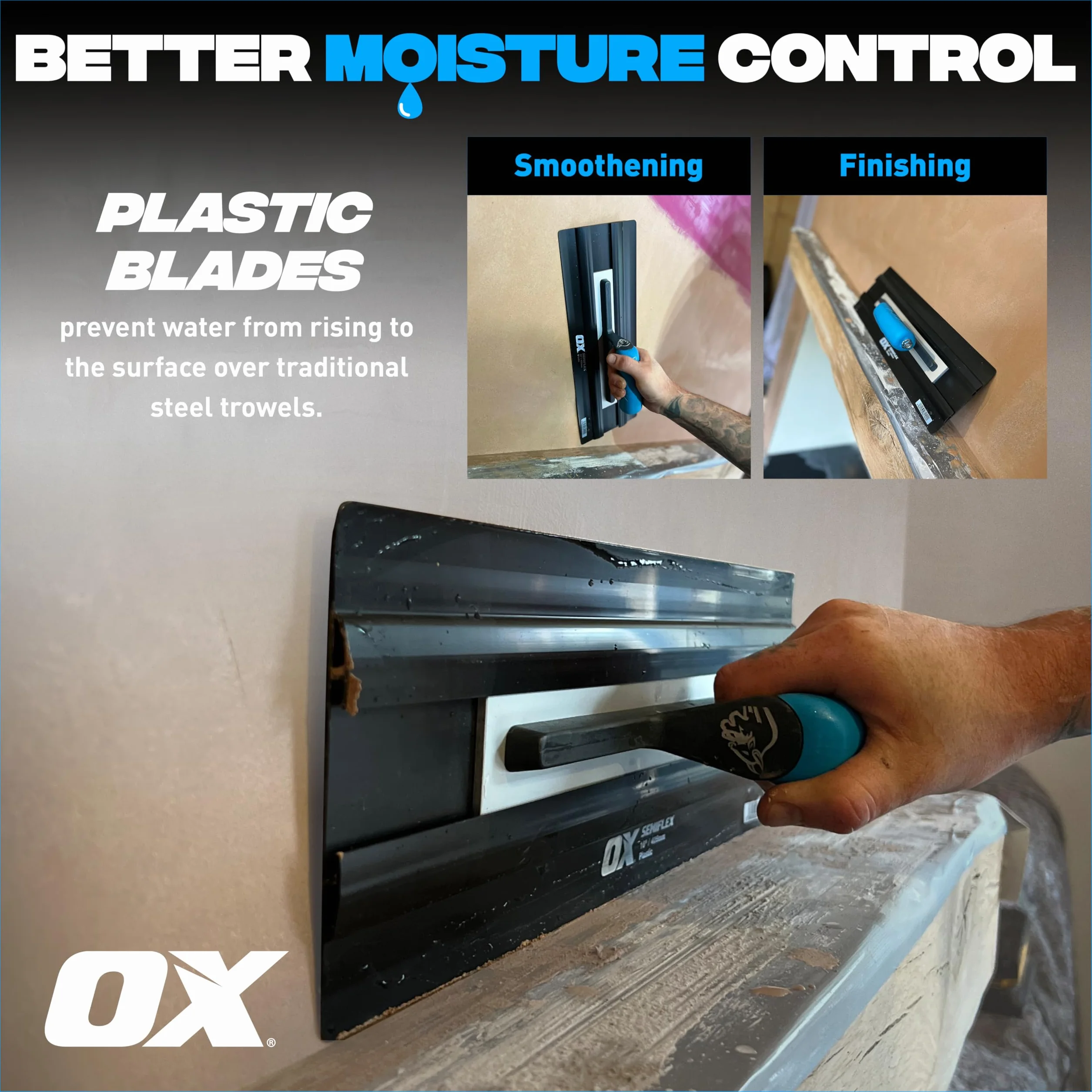 OX Pro Semi flex Plastic Trowel 14 cali / 355 x 138 mm