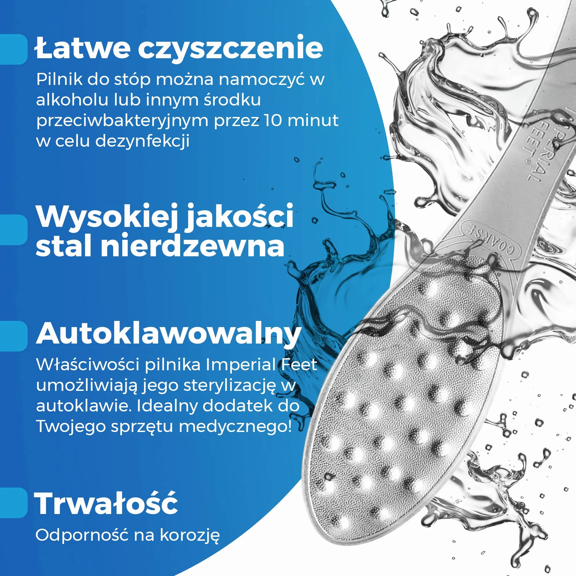 Tarka do Stóp ze Stali Nierdzewnej Dwustronny Pilnik do Stóp Usuwający Odciski i Nagniotki Metalowa Akcesoria do Pedicure