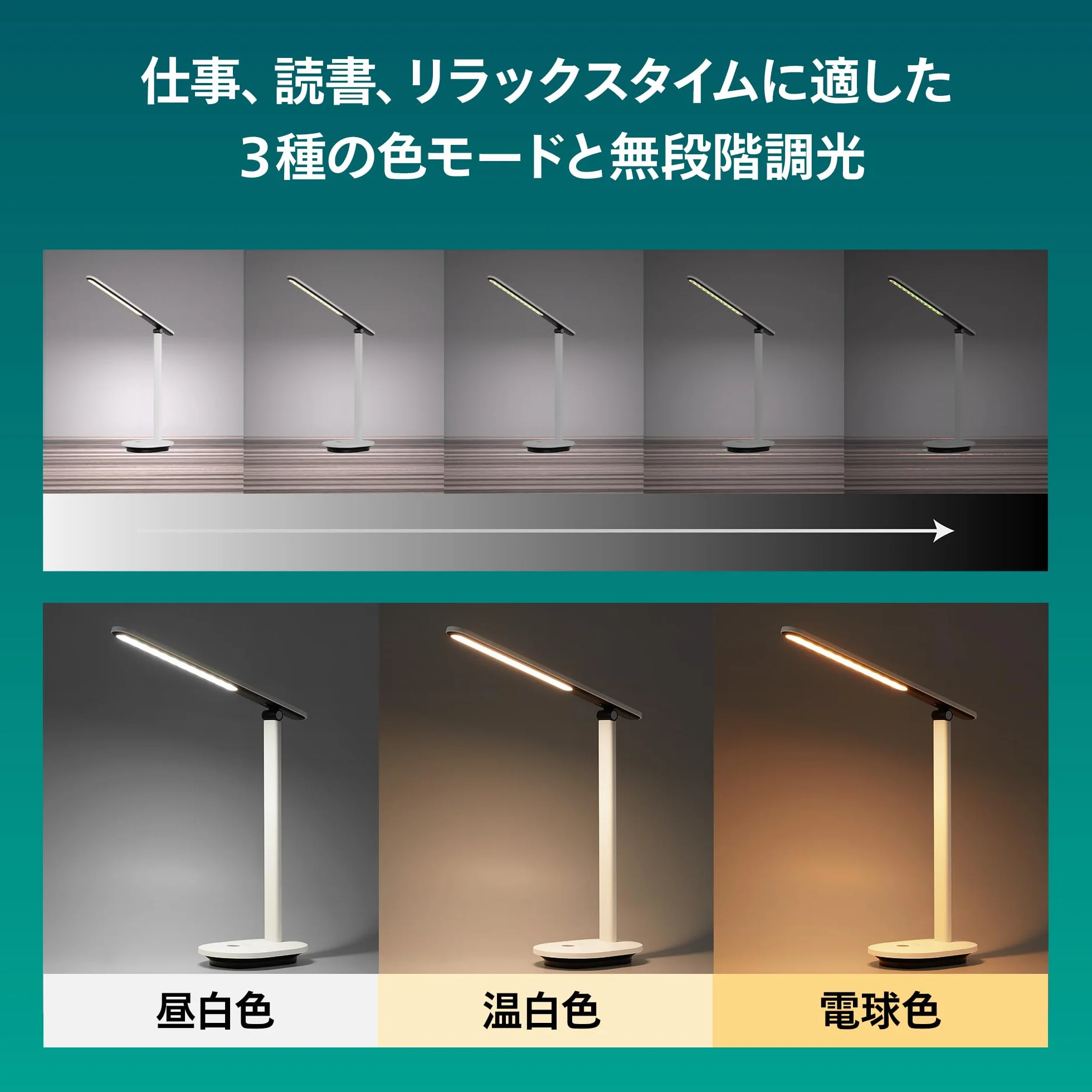 Philips LED Lampka biurkowa Performance Ivory DSK203, 5 W 130 lm, 2700-5000 K, biała, możliwość przyciemniania, USB