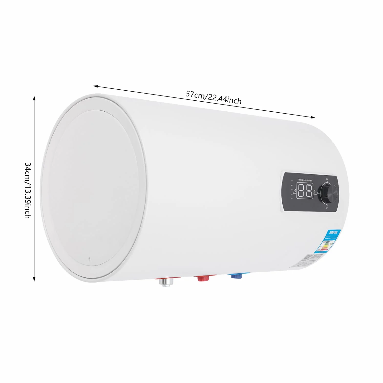 Elektryczny podgrzewacz wody 40 l, bojler 2000 W, elektryczny podgrzewacz wody do kuchni, toalet, wiszący bojler wodny z słuchawką prysznicową