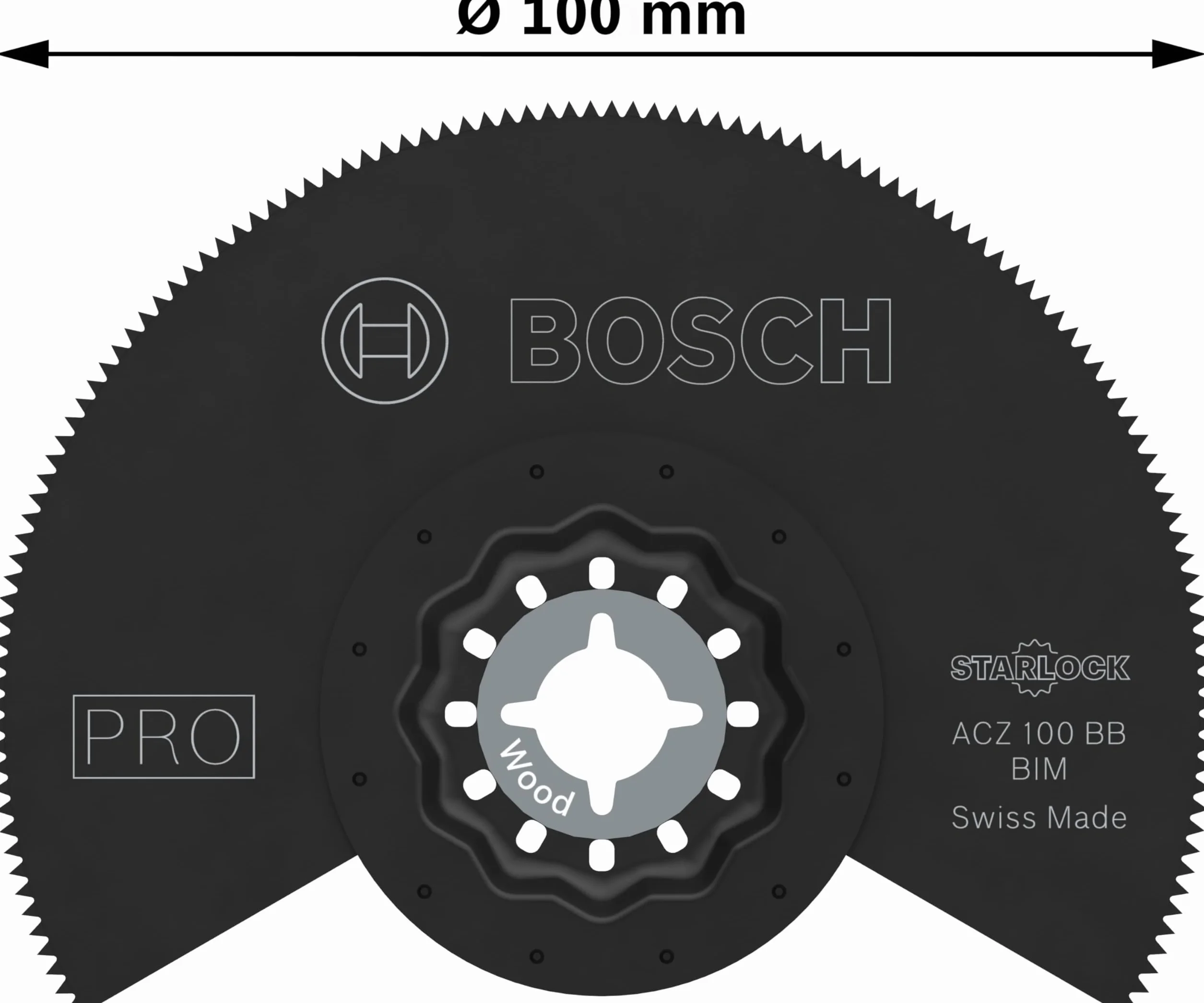 Bosch 1 x PRO Multi Material ACZ 100 BB arkusz do narzędzi wielofunkcyjnych (do kompaktowego laminatu winylowego, PCW, drewna z gwoździami, Ø 100 mm, profesjonalne akcesoria, narzędzie wielofunkcyjne)
