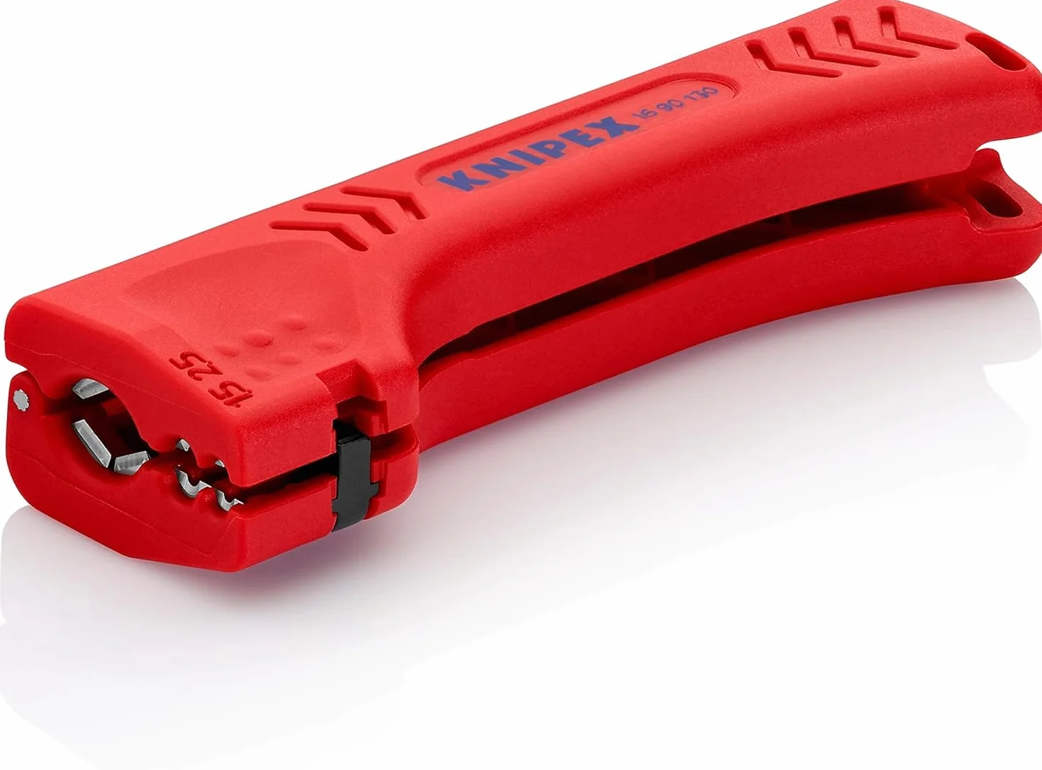 KNIPEX Uniwersalne narzędzie do ściągania izolacji z kabli stosowanych w budynkach i przemyśle w blister 130 mm, 16 90 130 SB