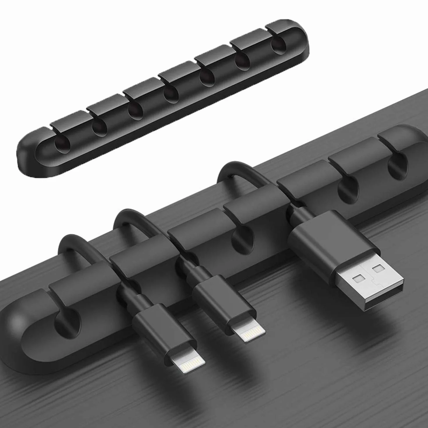 Zaciski kablowe Organizer do zarządzania kablami, haczyki samoprzylepne, uchwyt na kable zasilające i kable do akcesoriów do ładowania, kabli myszy, PC, biura i domu (7)