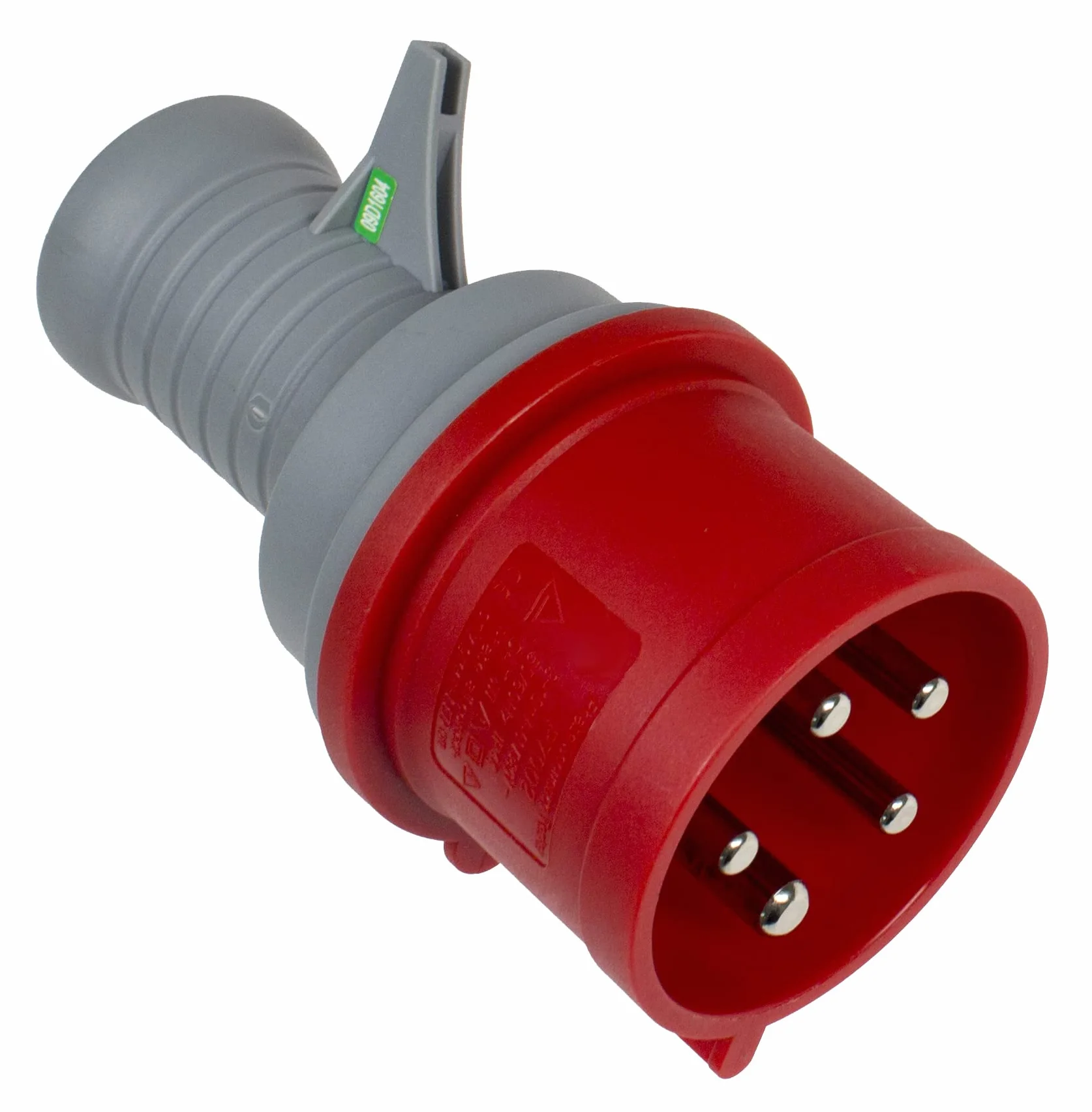 Schwabe Trójfazowa Wtyczka Testowa 400V 32A 5-Stykowa Czerwona