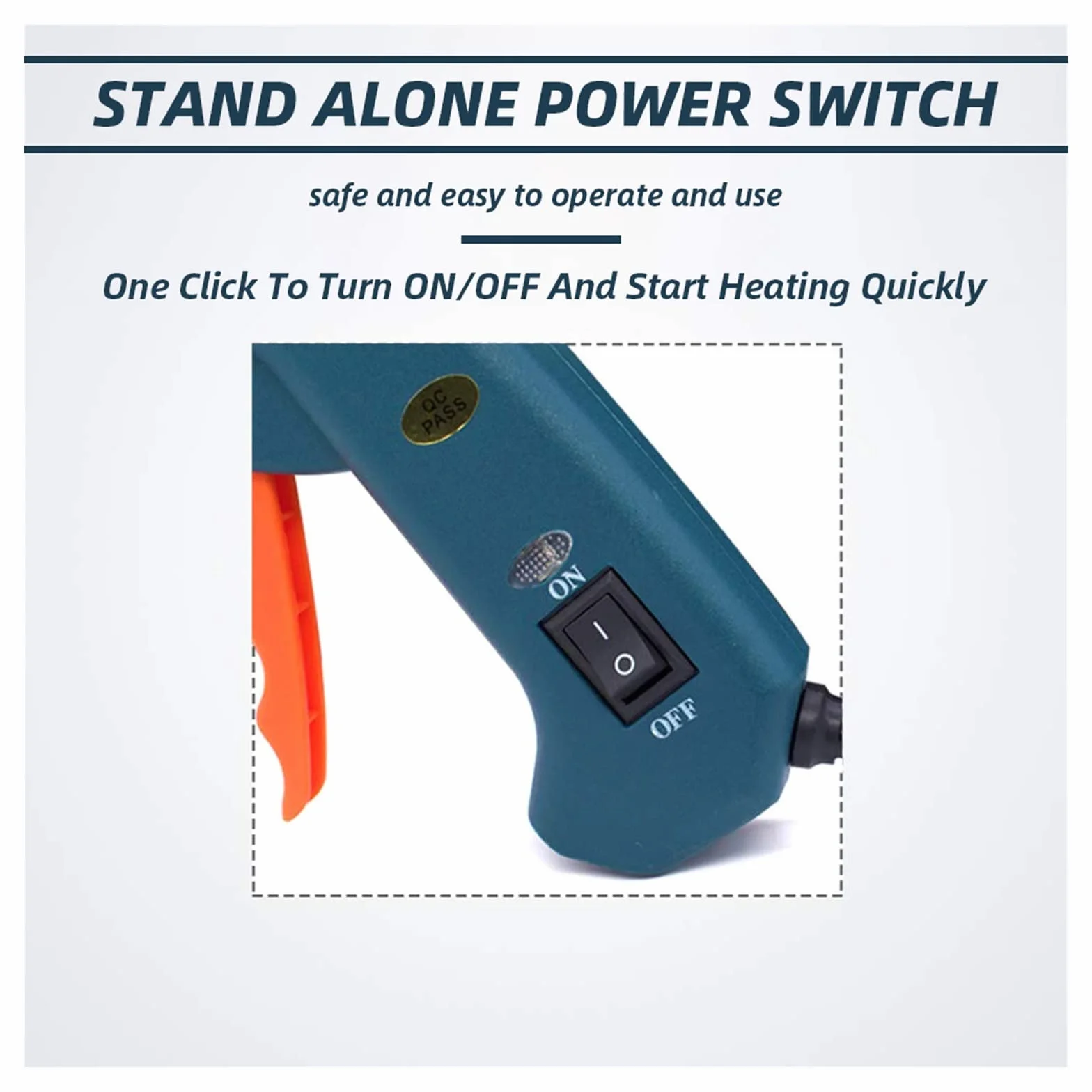 100W Pistolet Do Klejenia Na Gorąco Czysta Miedź Dysze Z Wyłącznikiem Zasilania 5 Kleje W Sztyfcie 11mm Dom Elektronarzędzia Strona Główna DIY Craft(2.0x32mm Nozzle)