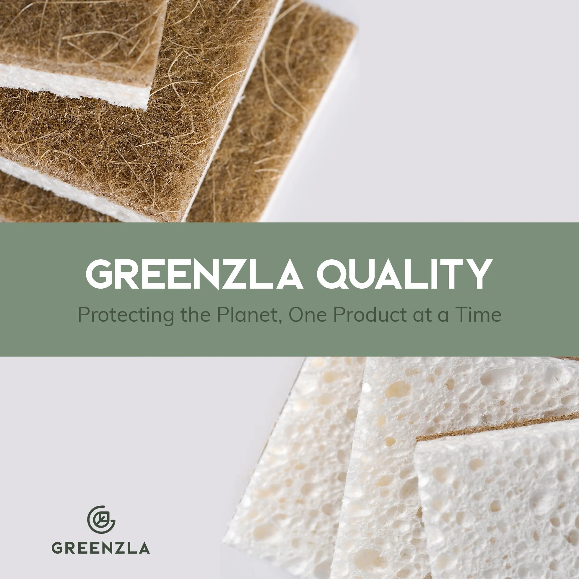 Greenzla Naturalne gąbki kuchenne, 6 sztuk, biodegradowalna gąbka sizalowa do naczyń z konopi, ekologiczna, bez zapachu, odporna na zarysowania podkładka do szorowania na blaty kuchenne, wanny, płytki