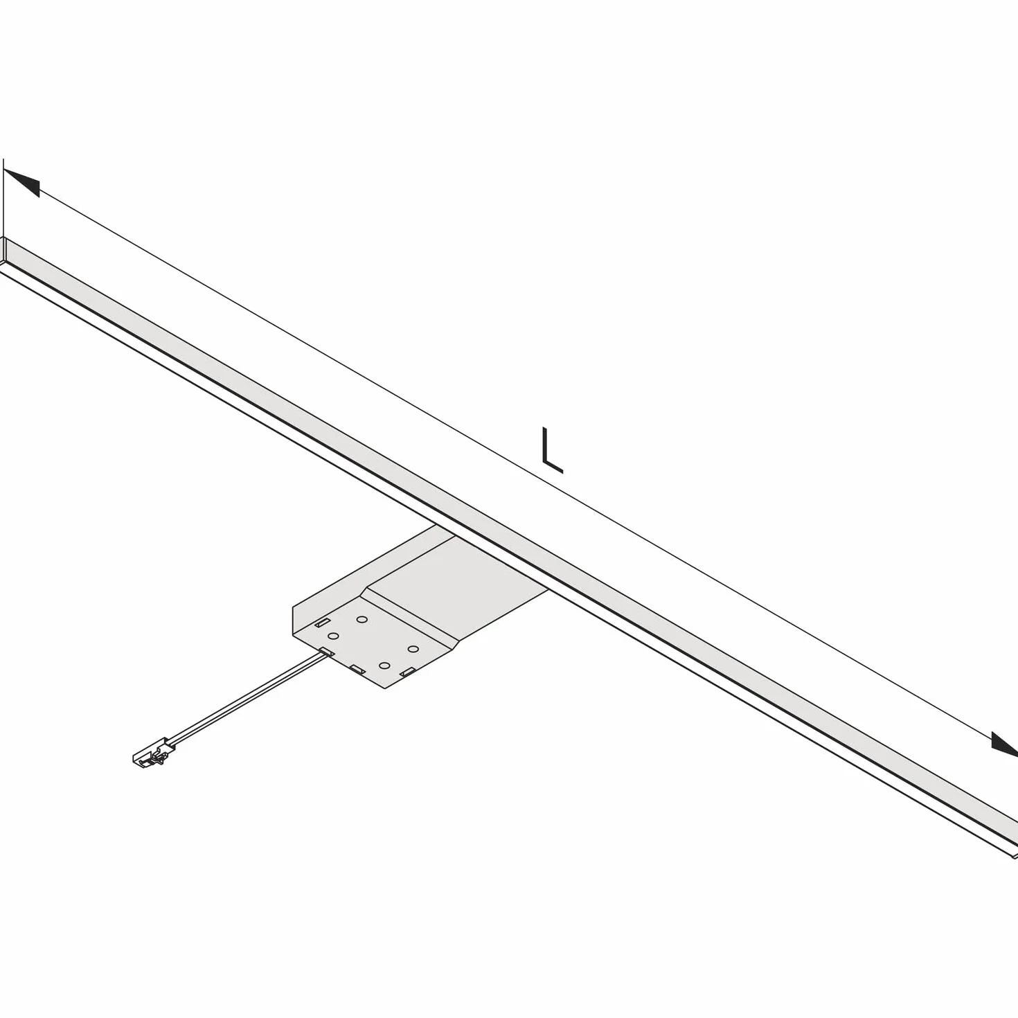 Metabo Elektra LED lampa nad lustro łazienka 700 mm, lampa do lustra 4000 K neutralna biel, aluminium czarne 24 V/DC LD 8104