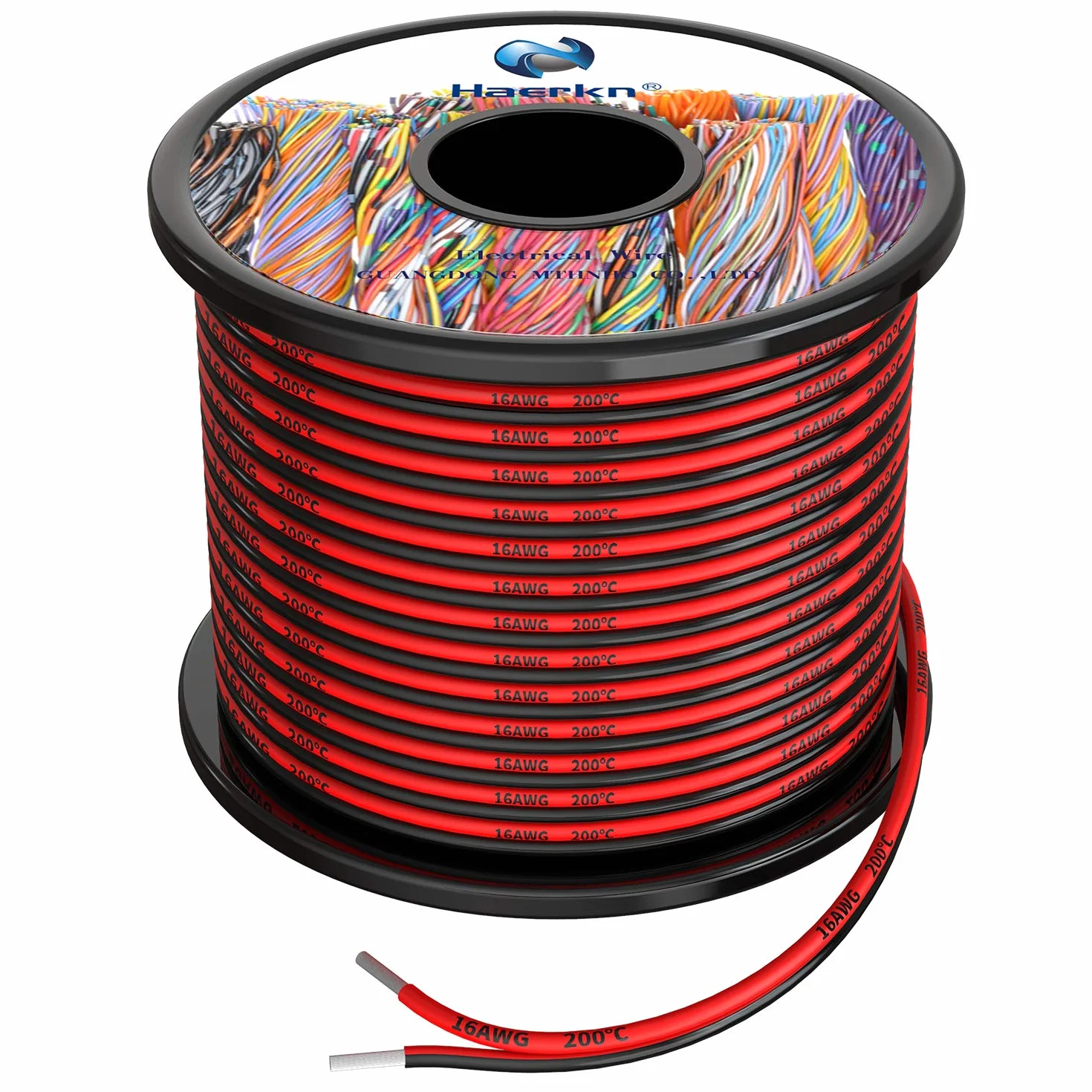 16 awg Silicone Electrical Wire 2 Conductor Parallel Wire line 60ft [Black 30ft Red 30ft] 16 Gauge Soft and Flexible Hook Up Oxygen Free Strands Tinned Copper Wire
