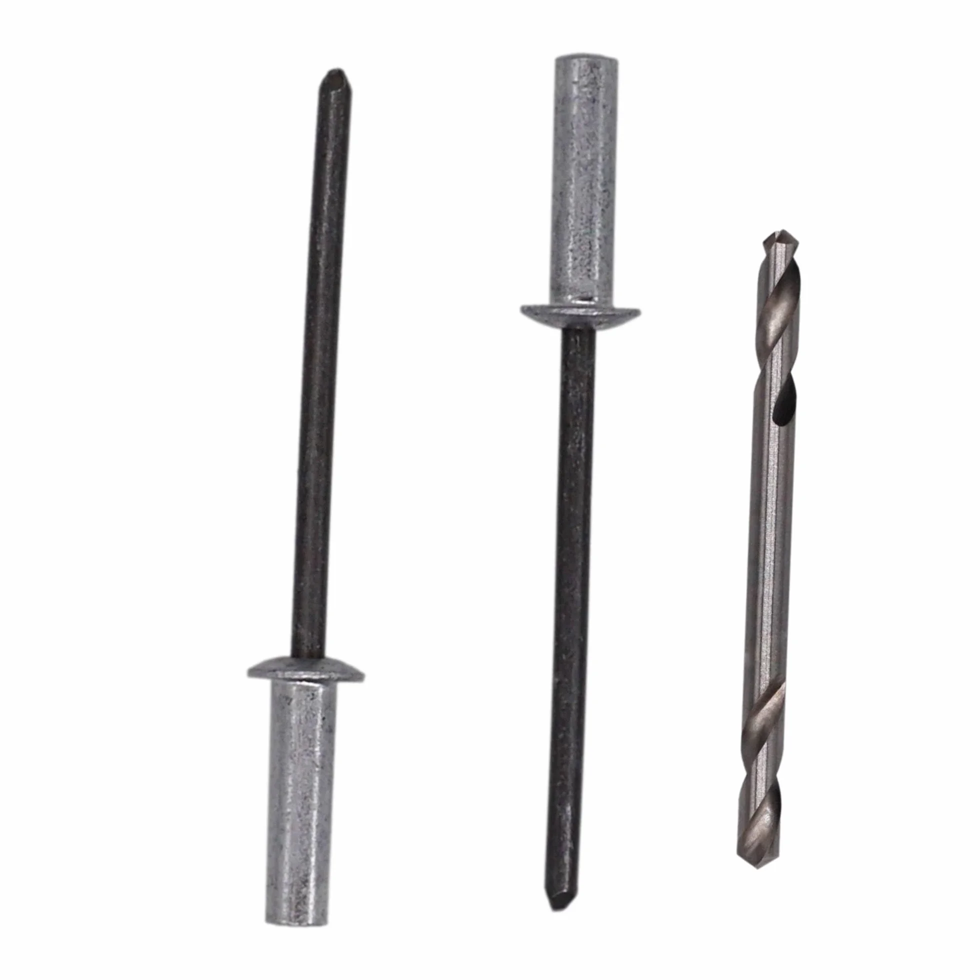 SKIR'CO (100 szt.) Nity zrywalne z zamkniętym końcem 3,2 x 12,5 mm, aluminiowe nity zrywalne, głowica kopułowa, stalowy trzpień, wiertło w zestawie