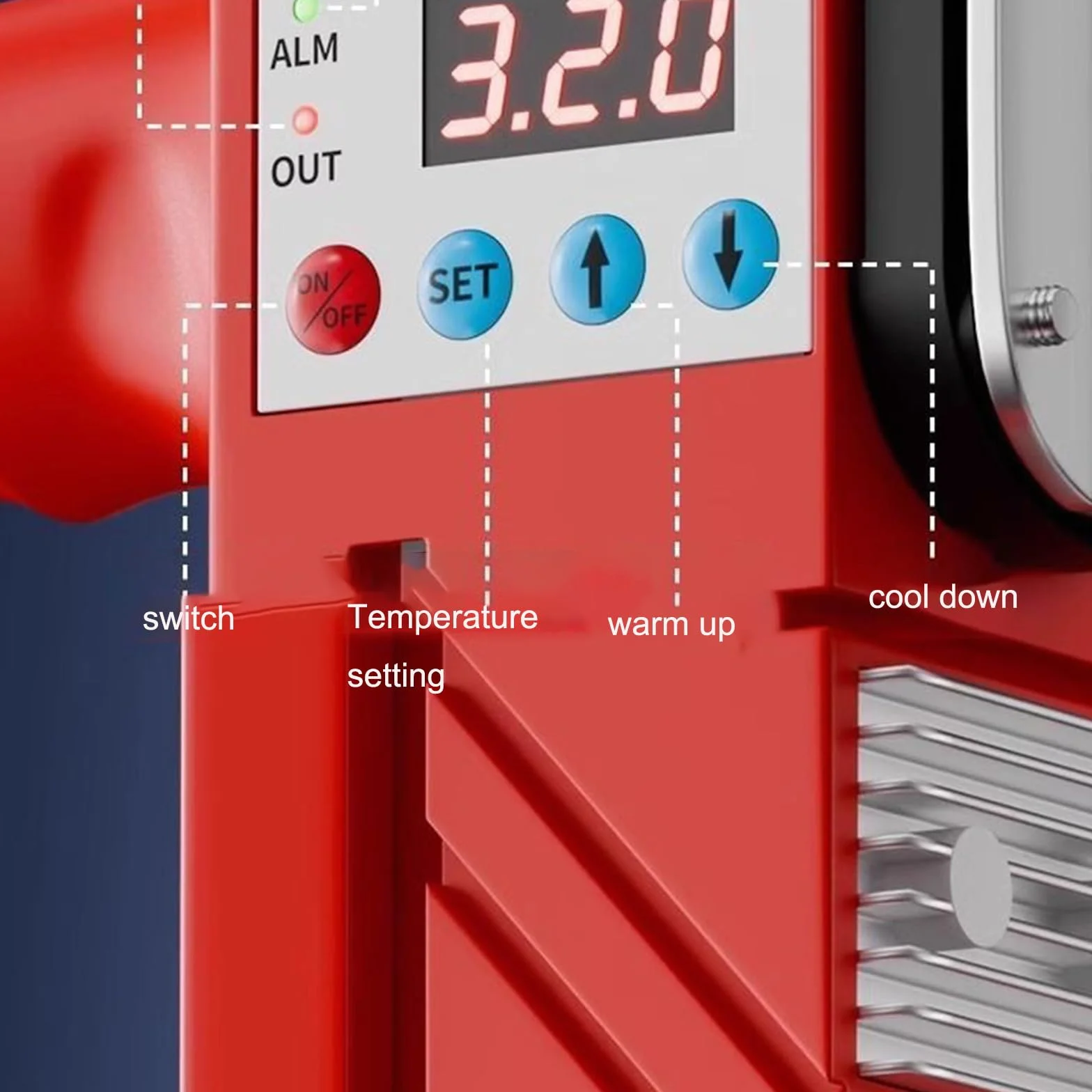 220 V Przenośna spawarka PPR do użytku domowego Zgrzewarka do rur wodnych Cyfrowa kontrola temperatury Utrwalacz do rur PVC/PE Narzędzie do zgrzewania termicznego z 9 głowicami formy