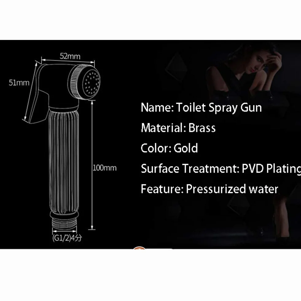 Zestaw Z Kranem Bidetowym I Zimną Wodą, Mosiężny, Ręczny Bidet, Nakładka Na Bidet, Natrysk Ciśnieniowy, Montaż Ścienny, Pojedynczy Uchwyt, Zestaw Natryskowy Bidetowy Do H