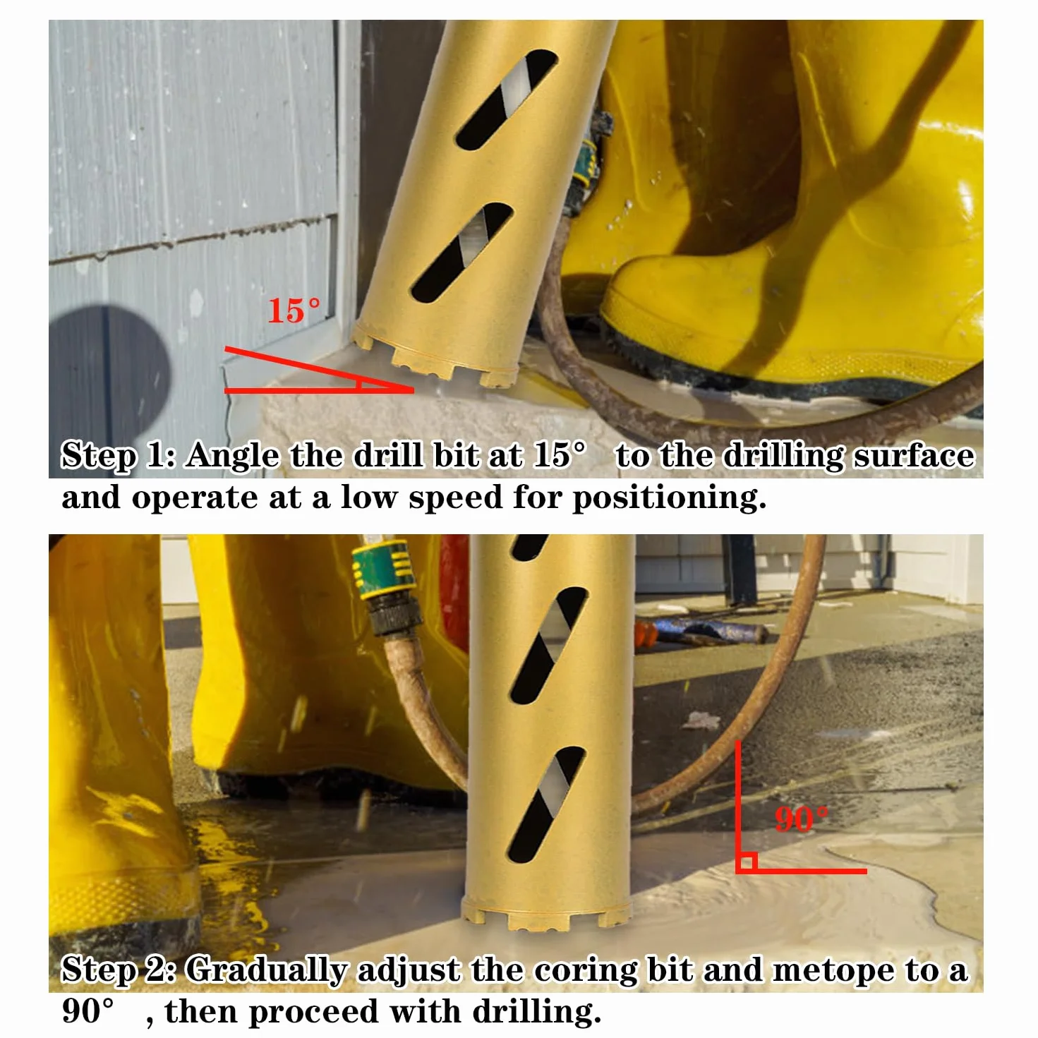 Wiertła na sucho do betonu hartowanego z prętami zbrojeniowymi do muru blonck 2 adaptery (140 mm)