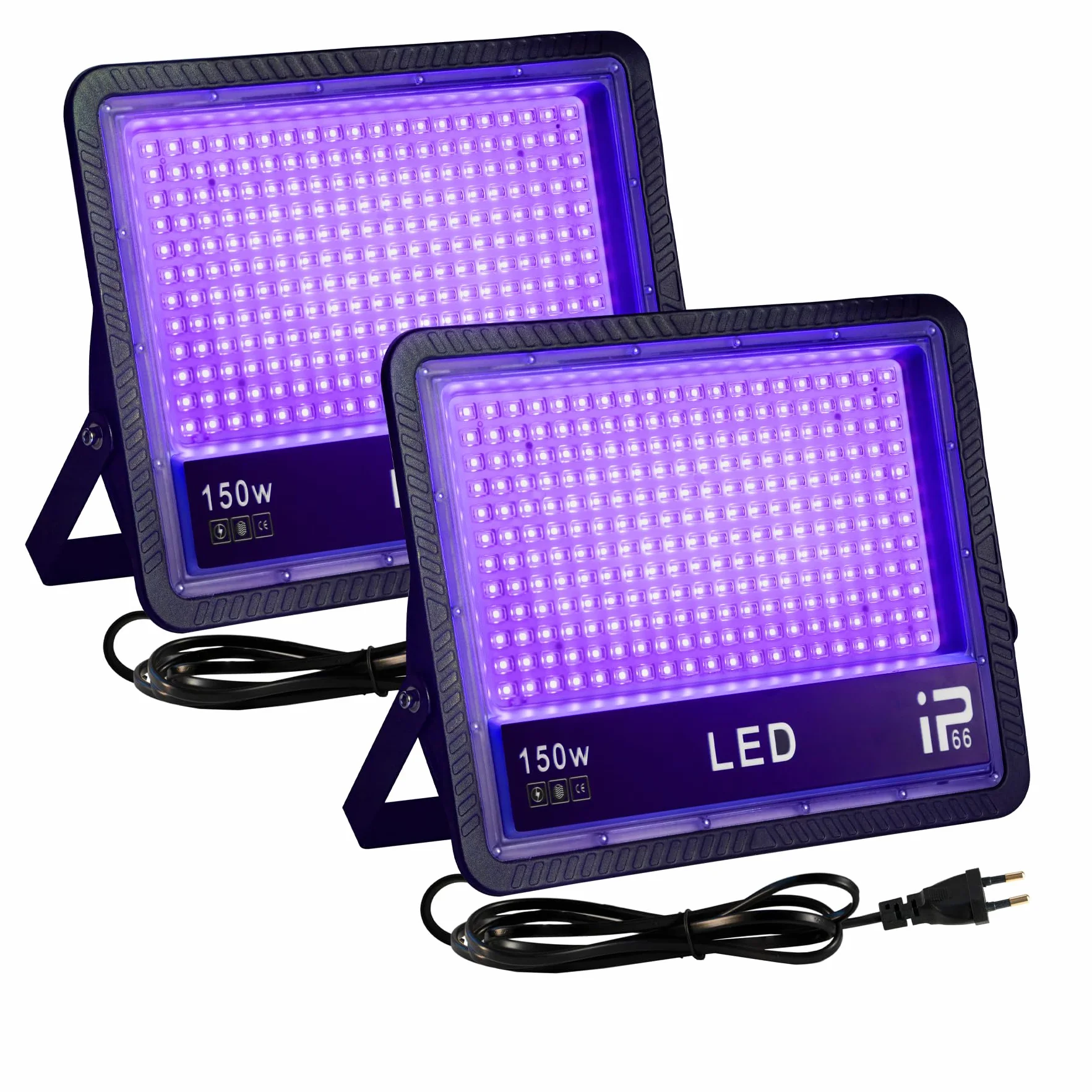Reflektor LED Black Light 150 W IP66 Wodoszczelny 2 sztuki