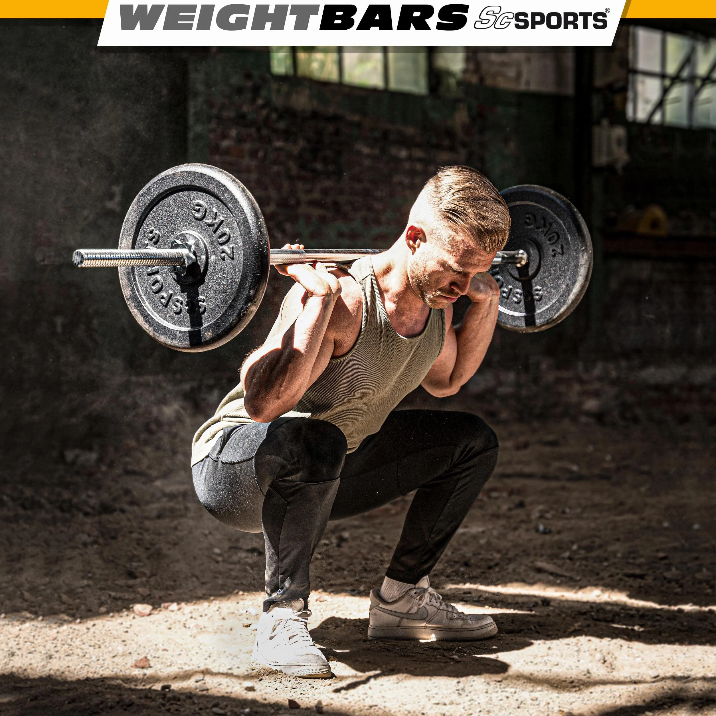 ScSports Sztanga sztanga 160 cm, Ø 30 mm, z blokadą śrubową, waga 9,5 kg