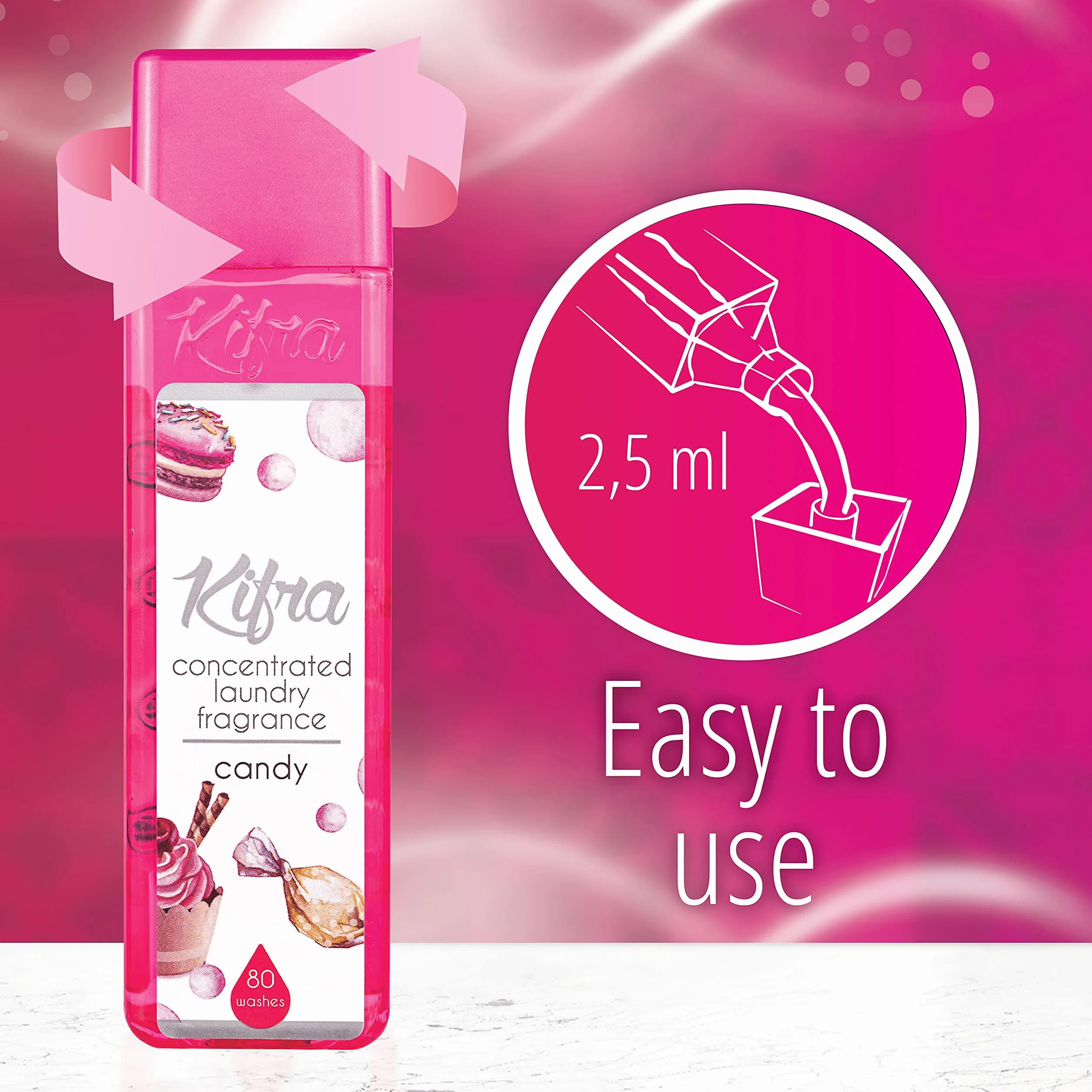 KIFRA CANDY Skoncentrowany zapach do prania 200ml na 80 cykli prania