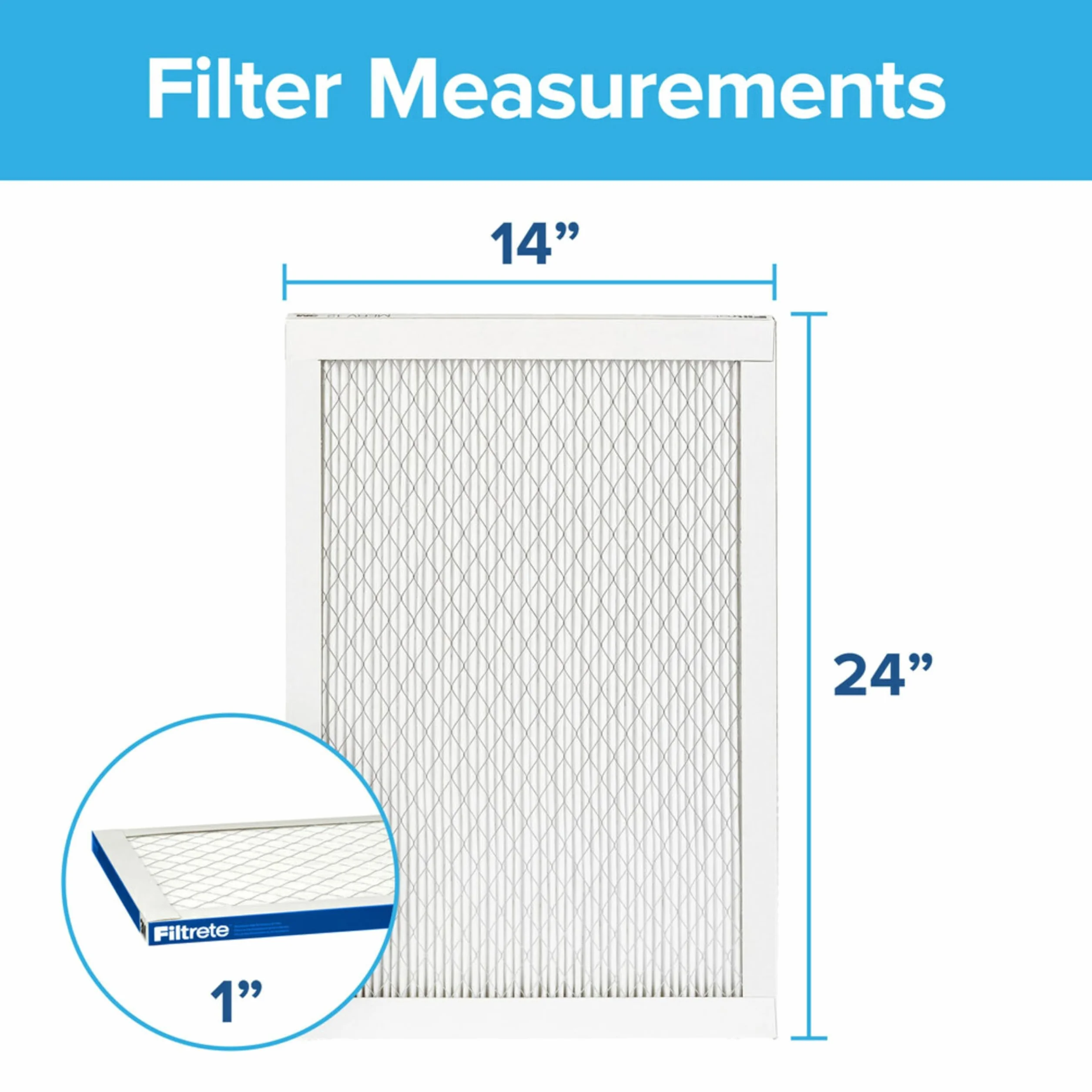 Filtrete Ea23-2pk-6e Filtr powietrza Redukcja sektora sektora, 14 x 24 x 1,2-pak