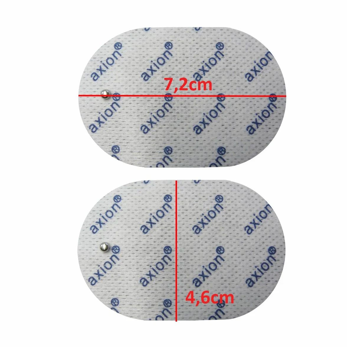 Owalne elektrody żelowe snap do TENS- kompatybilne z elektrostymulatorami panasonic, 8 szt.