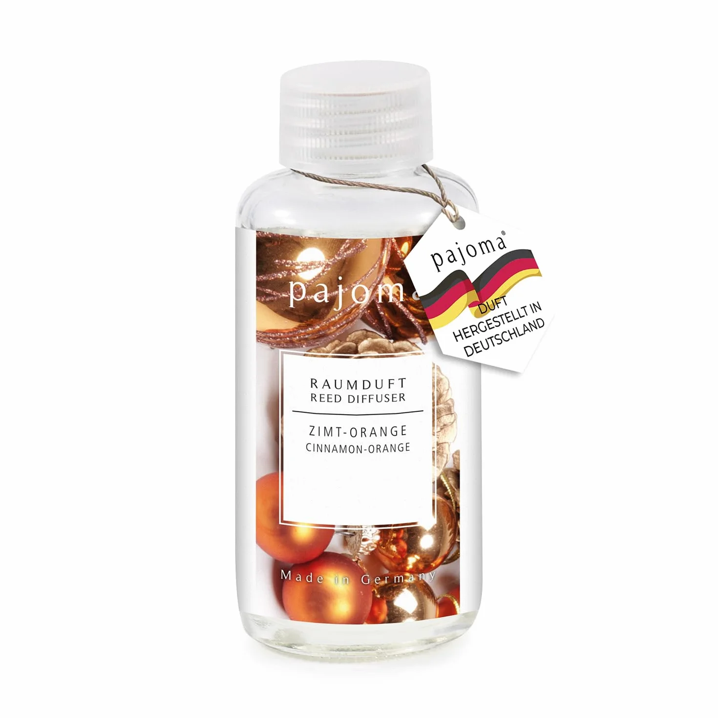 pajoma® Zapach do pomieszczeń butelka uzupełniająca 100 ml, cynamonowo-pomarańczowa | wkład do odświeżacza powietrza | intensywny i wysokiej jakości zapach w jakości premium