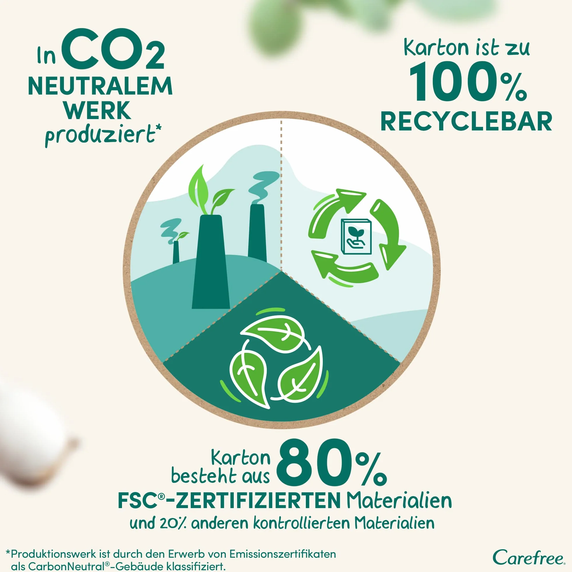 Carefree Wkładki higieniczne 100% bawełna organiczna (24 sztuki), ze 100% certyfikowanej bawełny ekologicznej dla naturalnego, suchego uczucia, rozmiar długi