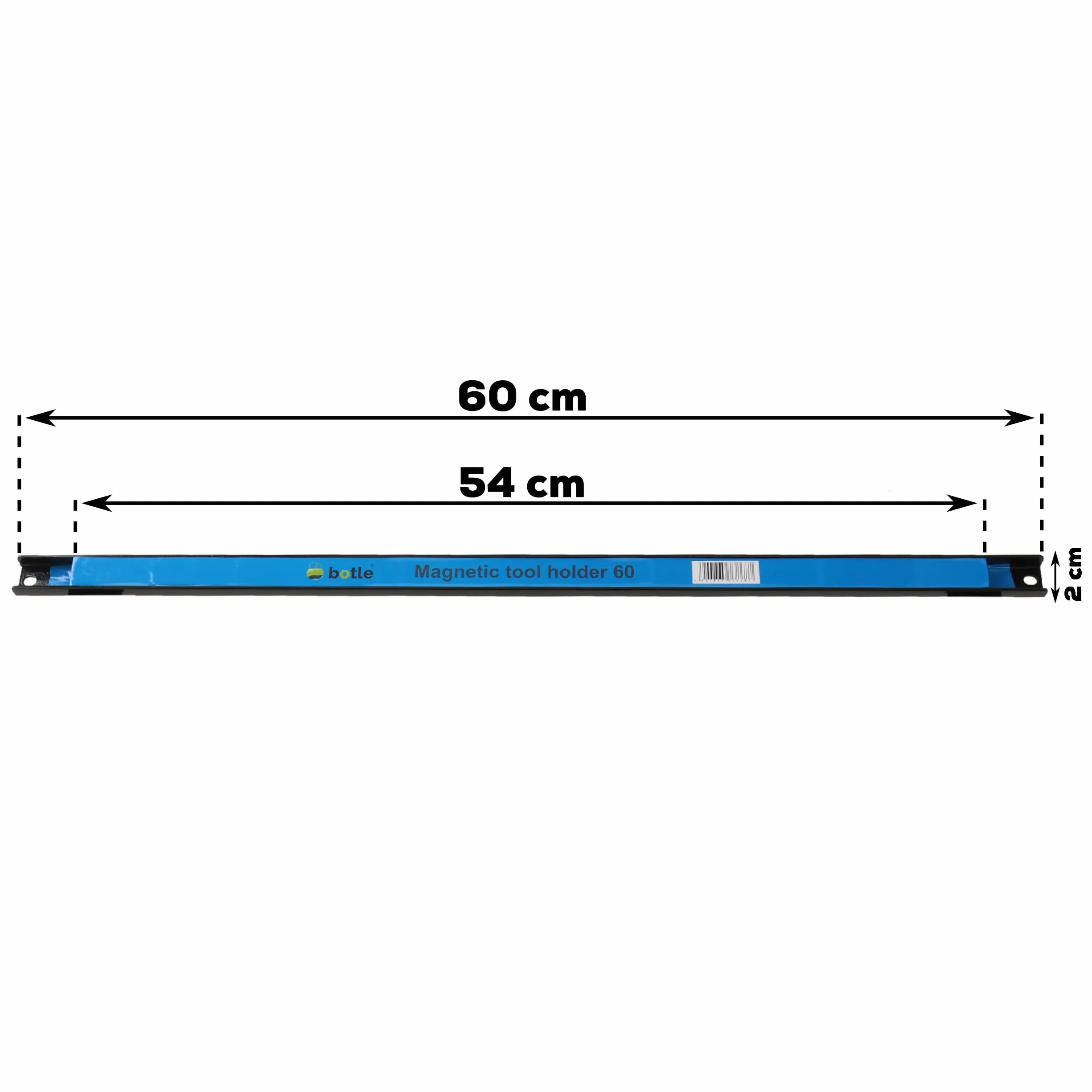 6 x listwa magnetyczna na narzędzia, metalowe paski o długości 60 cm, czarne, uchwyt na narzędzia, mocny magnes, z otworami do mocowania, śrubami i kołkami, w zestawie do śrubokrętów, szczypiec
