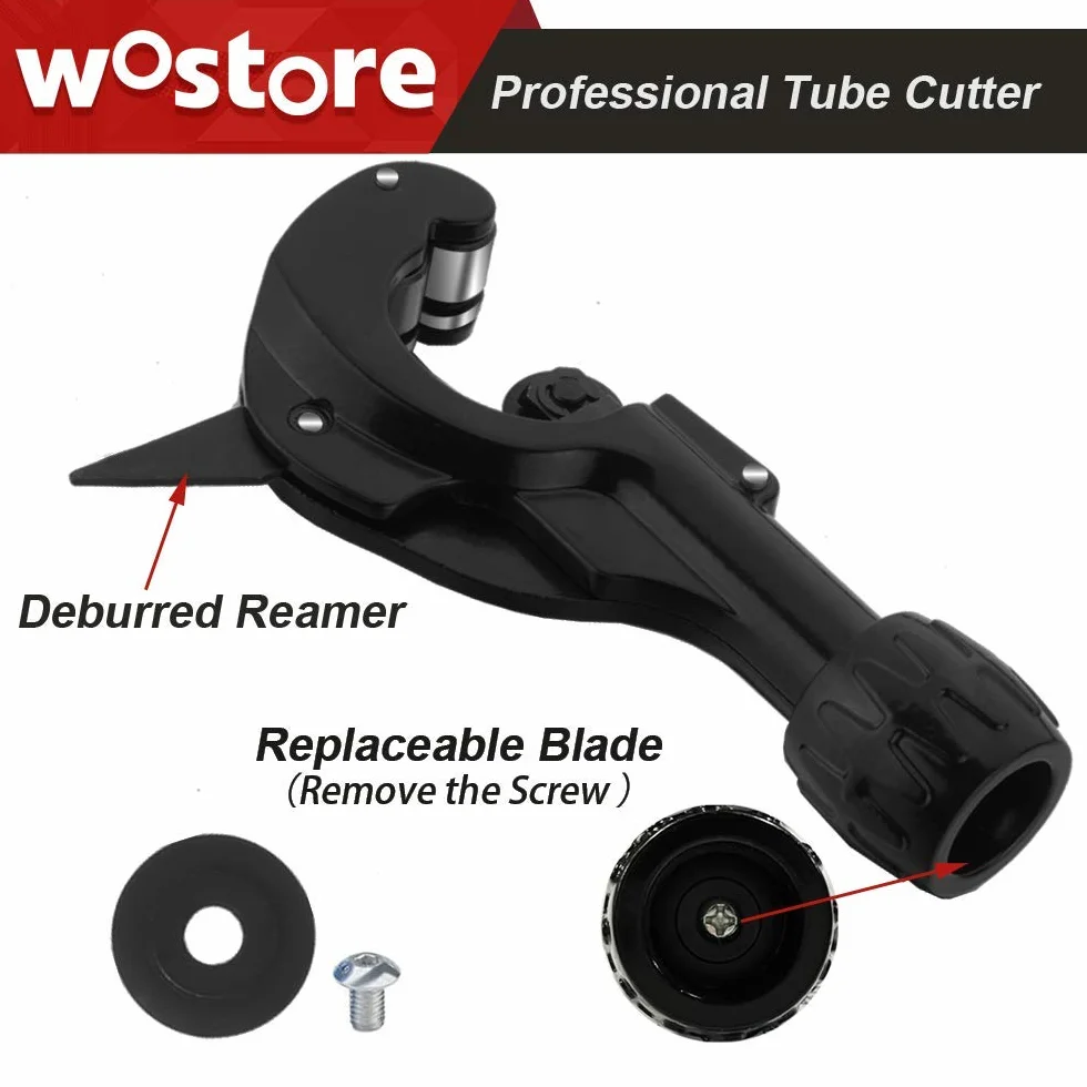 Wostore Obcinak do rur do cięcia miedzi, plastiku, aluminium, mosiądzu i stali nierdzewnej, obcinak do rur 1/20.3 cm-1-5/20.3 cm (3-35 mm)