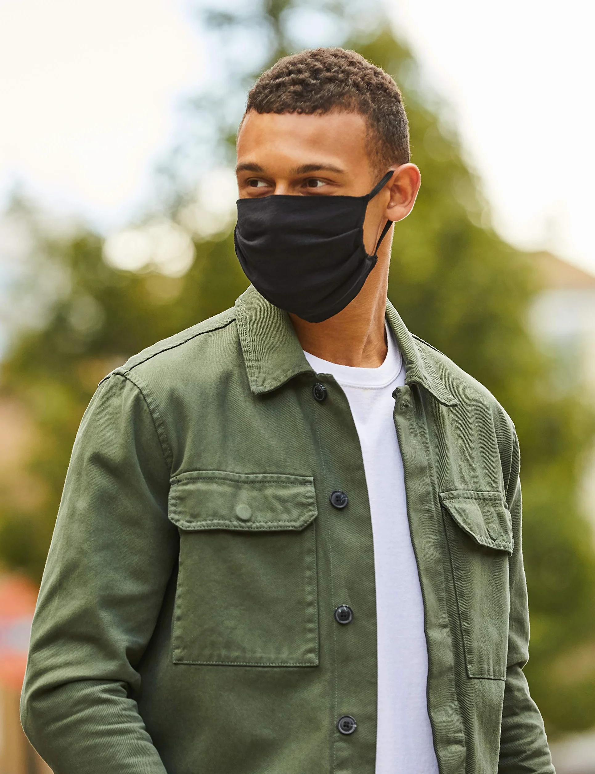 Uniseks Pleated Face Mask Maski Ochronne, Czarne, 10 Sztuk