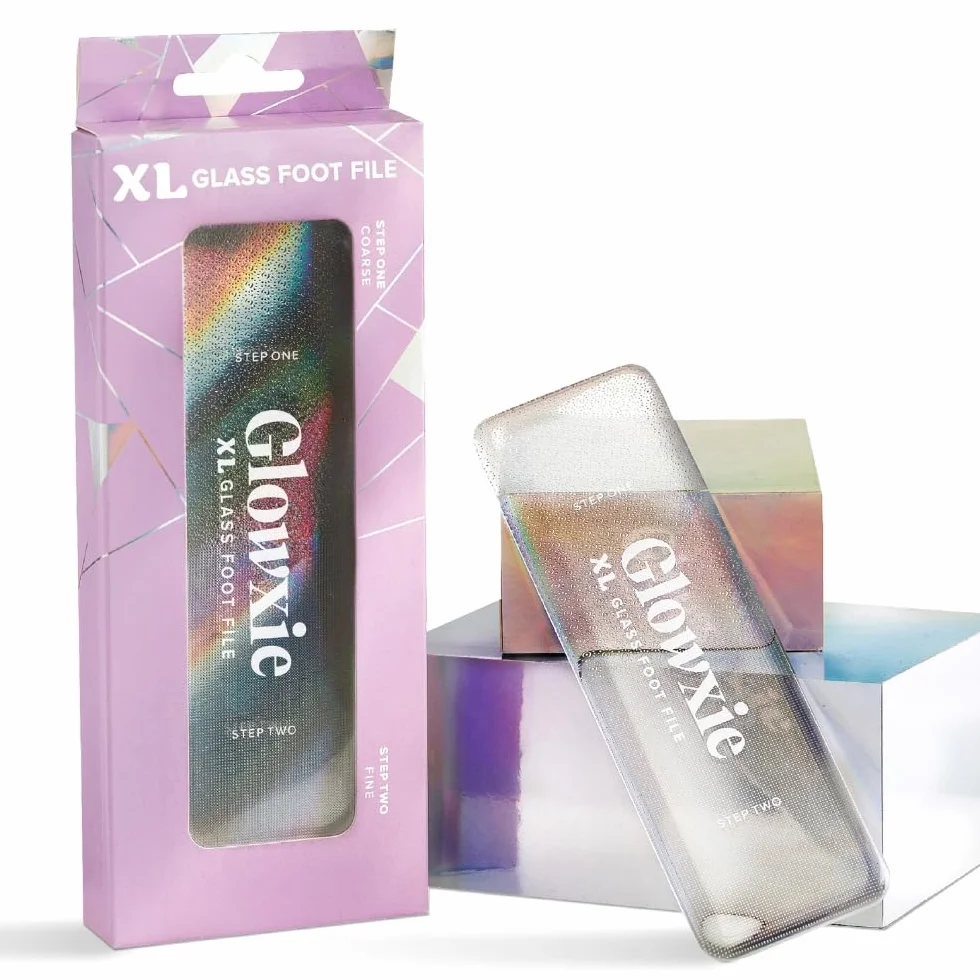 Glowxie Szlifierka do stóp szklana 2w1 Scrub Buff Usuwanie martwej skóry