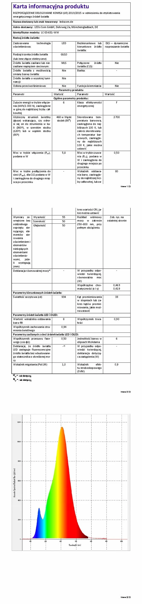 ledscom.de BOFU Oprawa wpuszczana w ziemię stal nierdzewna okrągła IP67 150mm Ø lampa LED 5,473W 468lm 30° ciepła biel