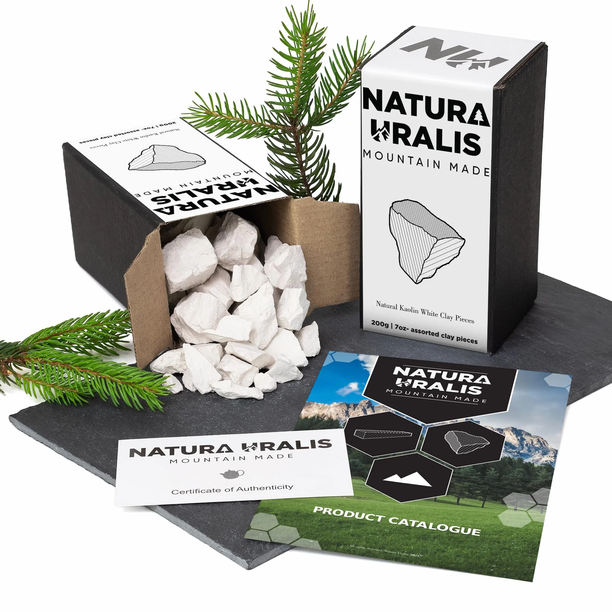 Natura Uralis Biała Glina Kaolinowa 200g Naturalna Glina ASMR