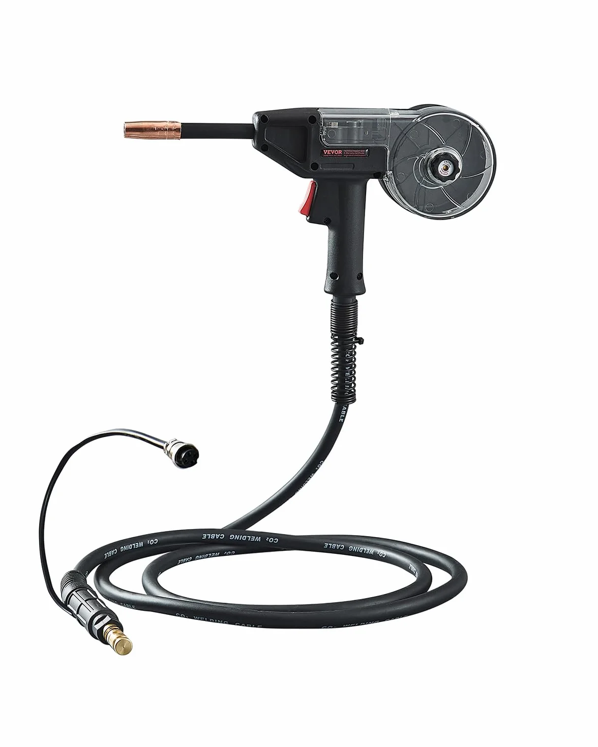 VEVOR Pistolet szpulowy z kablem 3 m 200 A, kompatybilny ze spawaczami MIG W Weldpro MlG200GDsv200 MIG155GD, do drutów spawalniczych, solidnych, aluminiowych 0,76 mm 0,89 mm, różne zadania