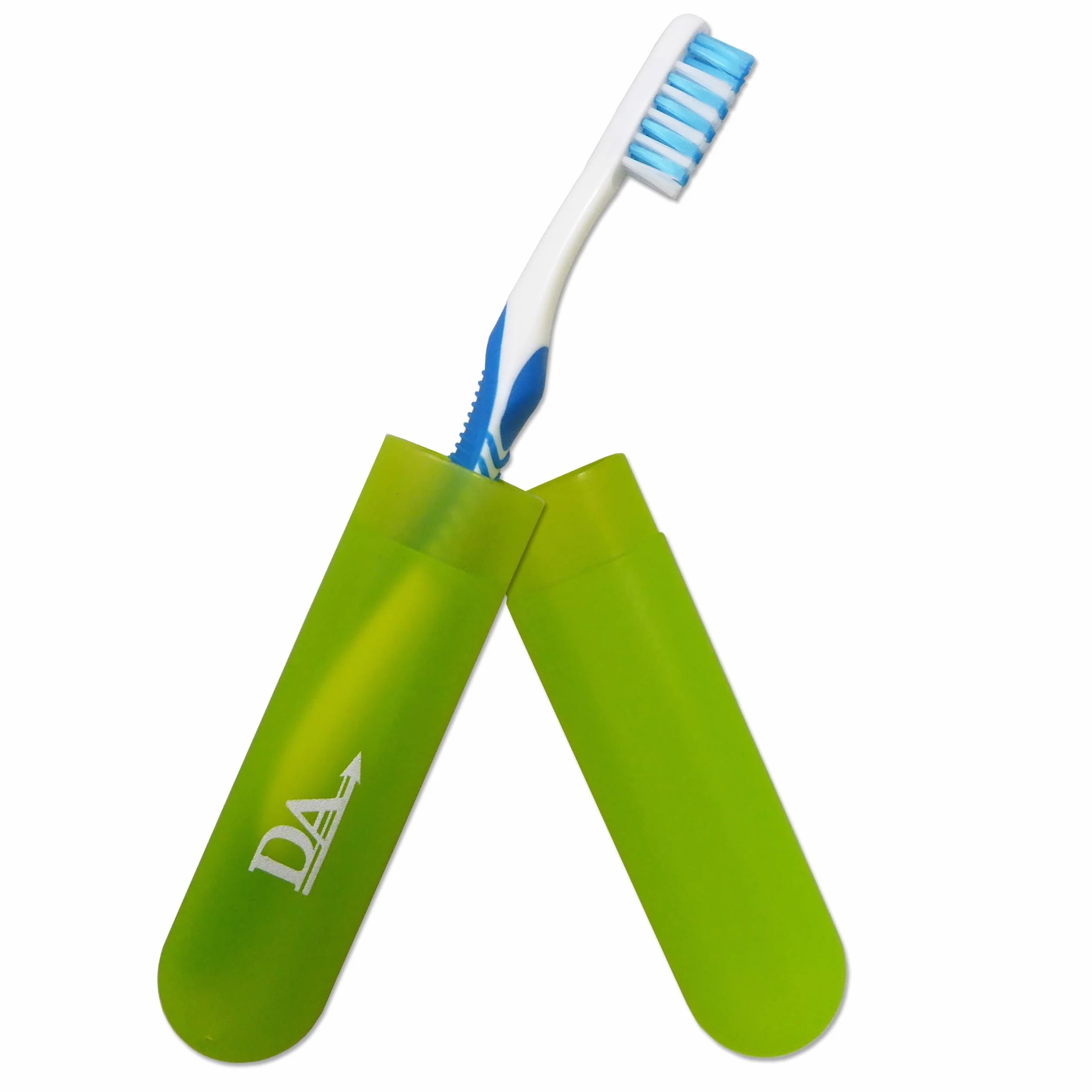 Podróżny futerał na szczoteczkę do zębów ~ Plastikowy pokrowiec na wakacje (zielony)