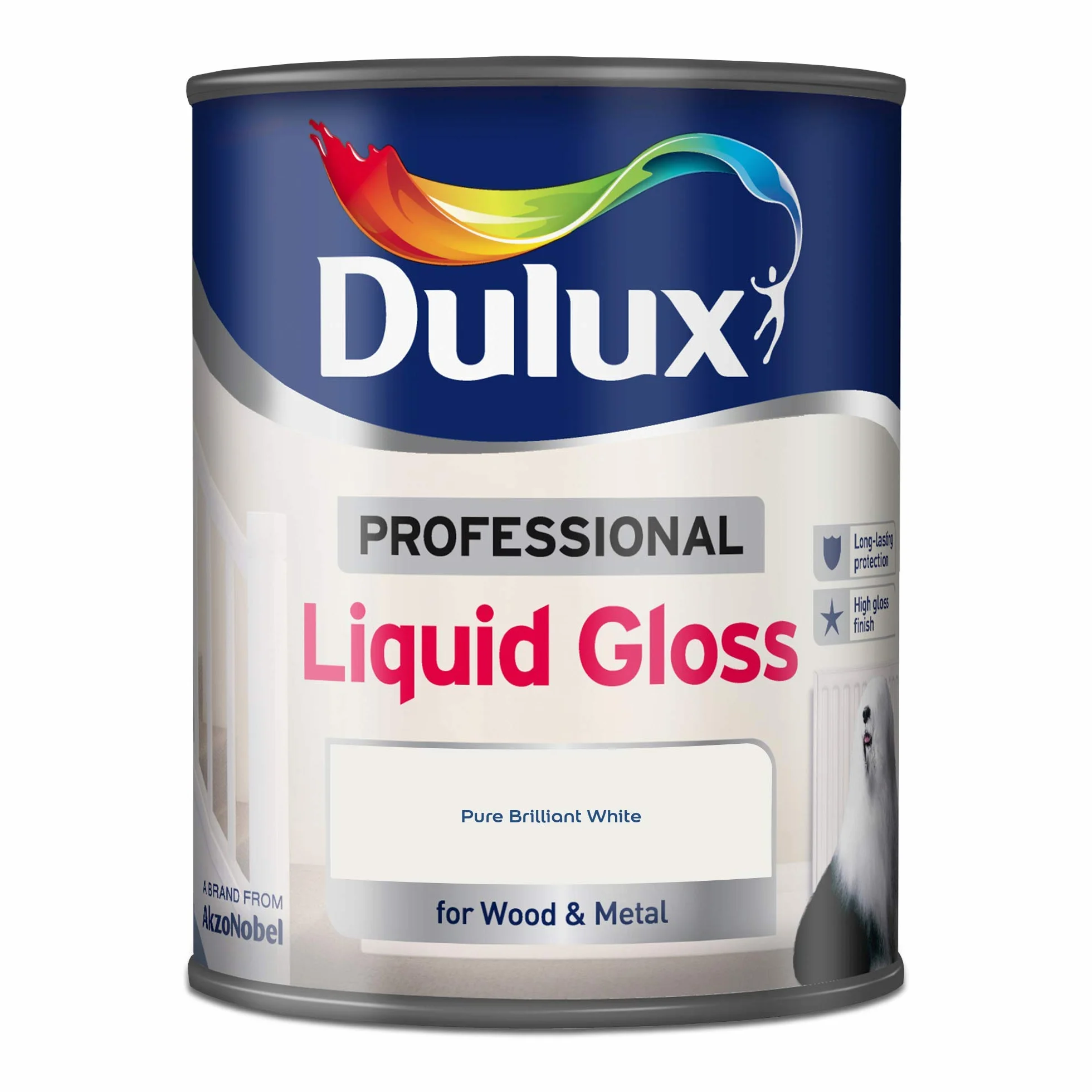 Dulux Farba do drewna i metalu czysta brylantowa biel 750 ml