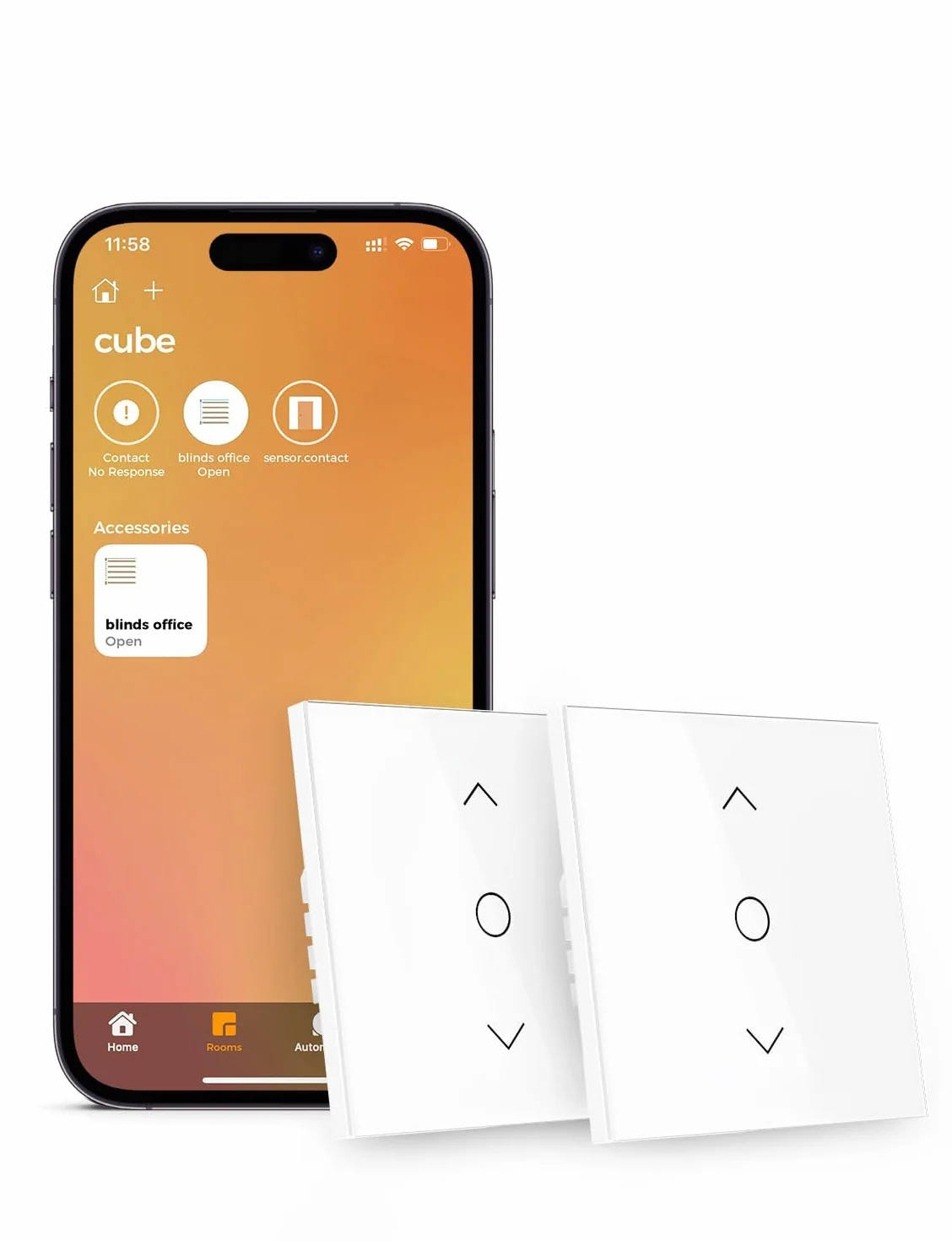 Refoss WLAN Włącznik Rolet z Apple HomeKit, Inteligentny Timer Rolet, Włącznik Rolet WLAN z procentowym sterowaniem, Inteligentne Sterowanie Roletami w Domu, Kompatybilny z Alexą, Siri, Google