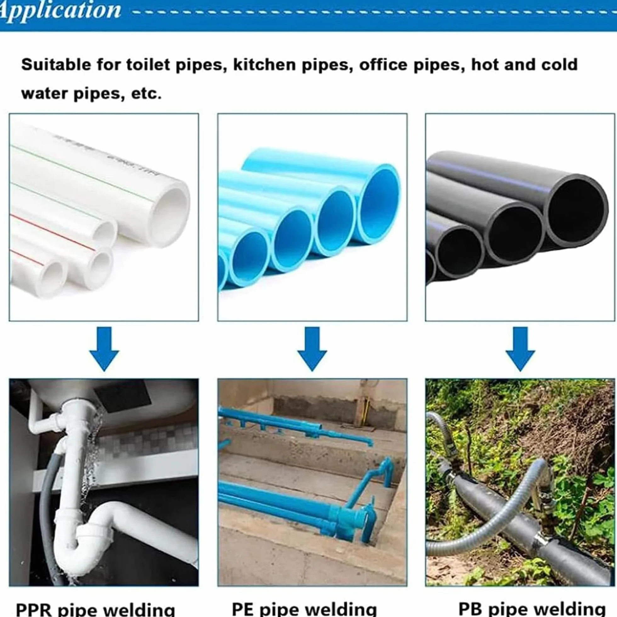 Spawarka Do Rur 1600w, Cyfrowy Wyświetlacz, Temperatura 0-380°c, Lutownica Do Rur, Spawanie Tworzyw Sztucznych Pp/ppr/pb/pe, Zgrzewarka Do Rur Z Podwójnym Podgrzewaniem Rur, Narzędzie Do Topienia B