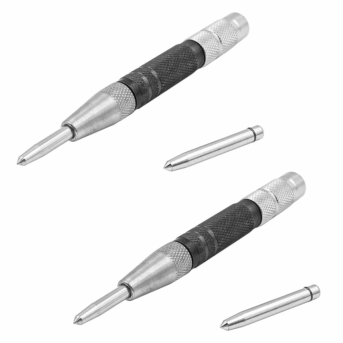 Namvo - High Strength Spring Center Punch, 2 pcs, Adjustable Tension Center Punch Tool