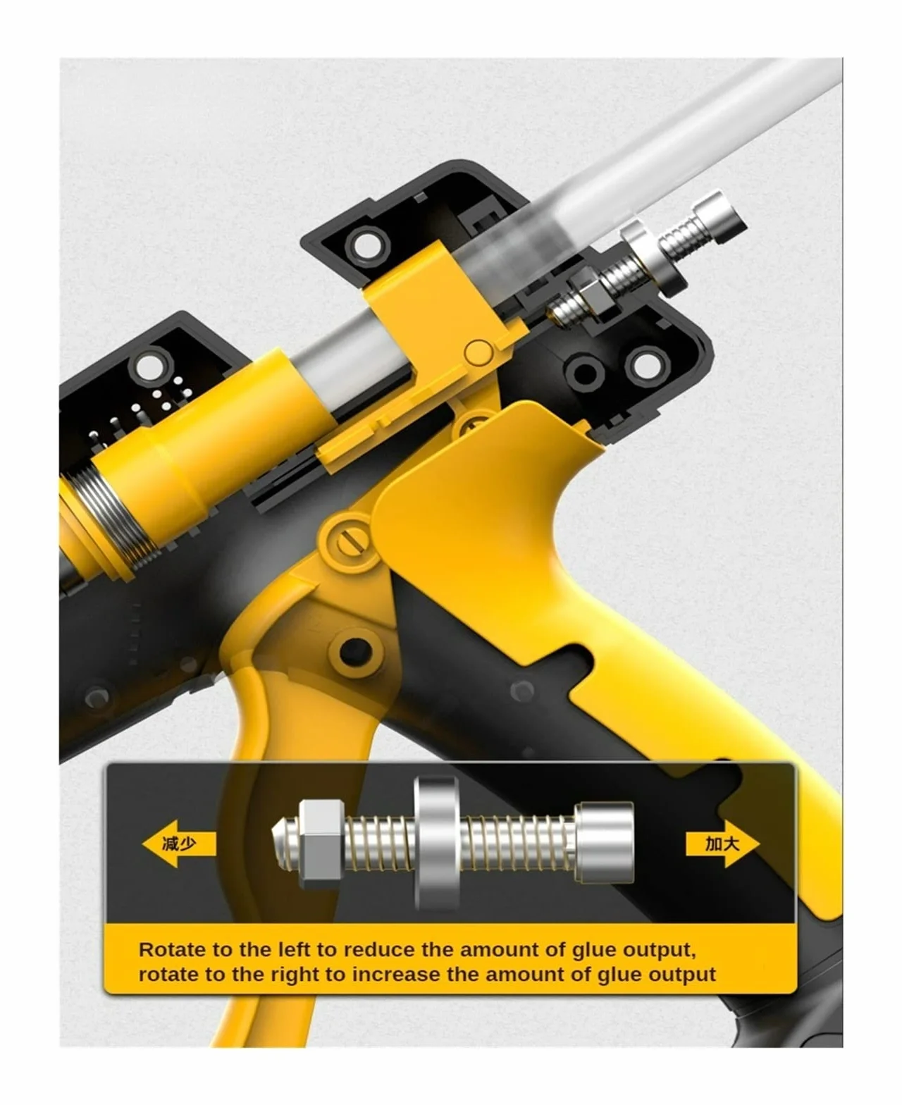 Pistolet Do Kleju Na GorąCo Profesjonalny pistolet do klejenia na gorąco regulowana temperatura 11mm kleje termiczne w sztyfcie narzędzia do rękodzieła DIY z miedzianą dyszą(Switch-Red)