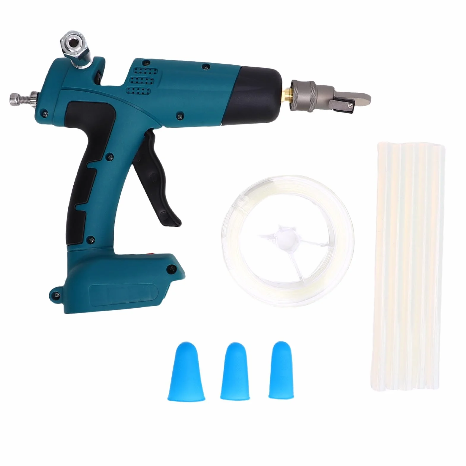 Garosa Pistolet do Klejenia Kabli światłowodowych FTTR, Bezprzewodowy Pistolet do Klejenia Kabli światłowodowych ABS, Maksymalna Temperatura 428°F, Podgrzewanie Wstępne od 6 8 minut. Kleje w